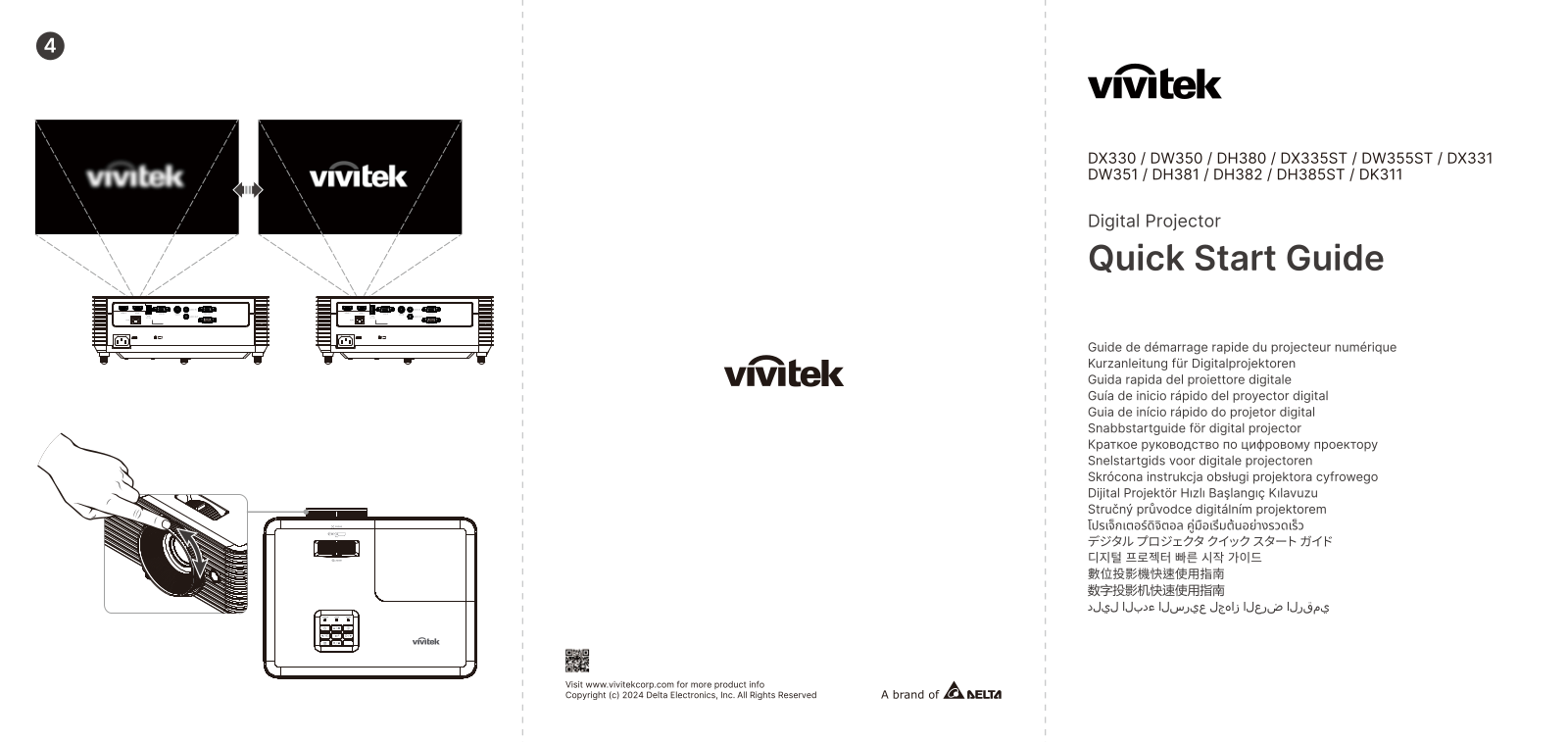 Vivitek DX330, DW350, DH380, DX335ST, DW355ST Quick Start Guide - ManualMachine.com