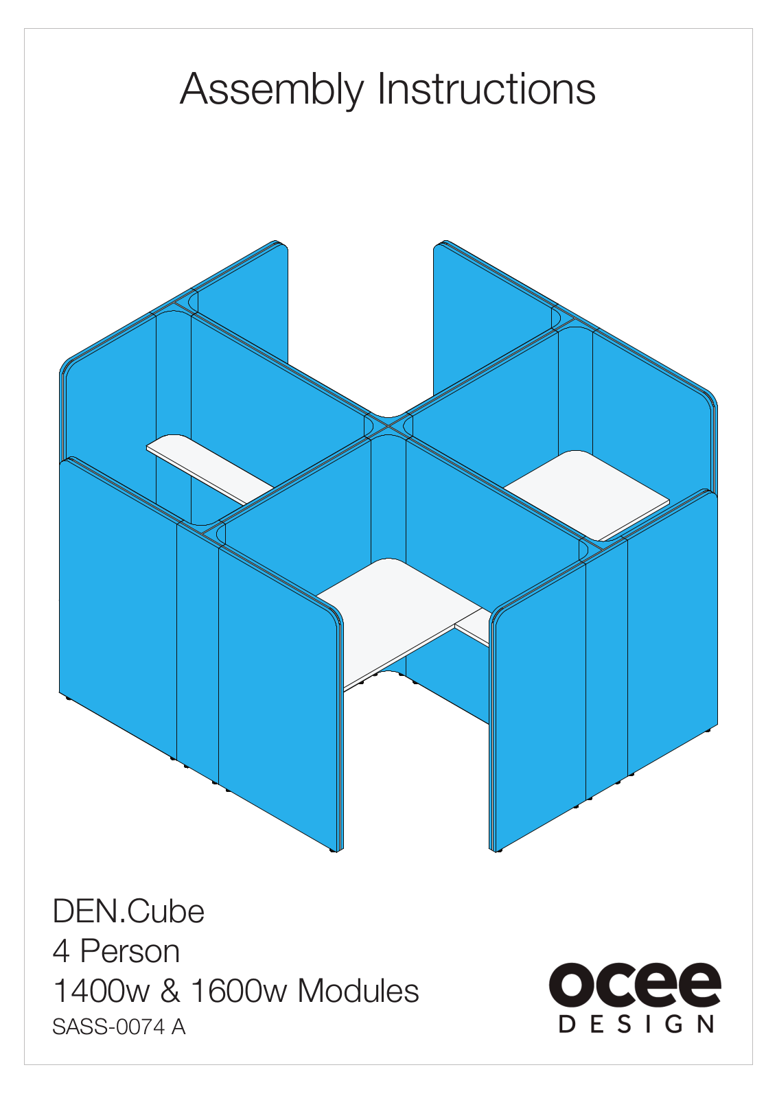 OCEE DESIGN DEN.Cube Assembly  Manual