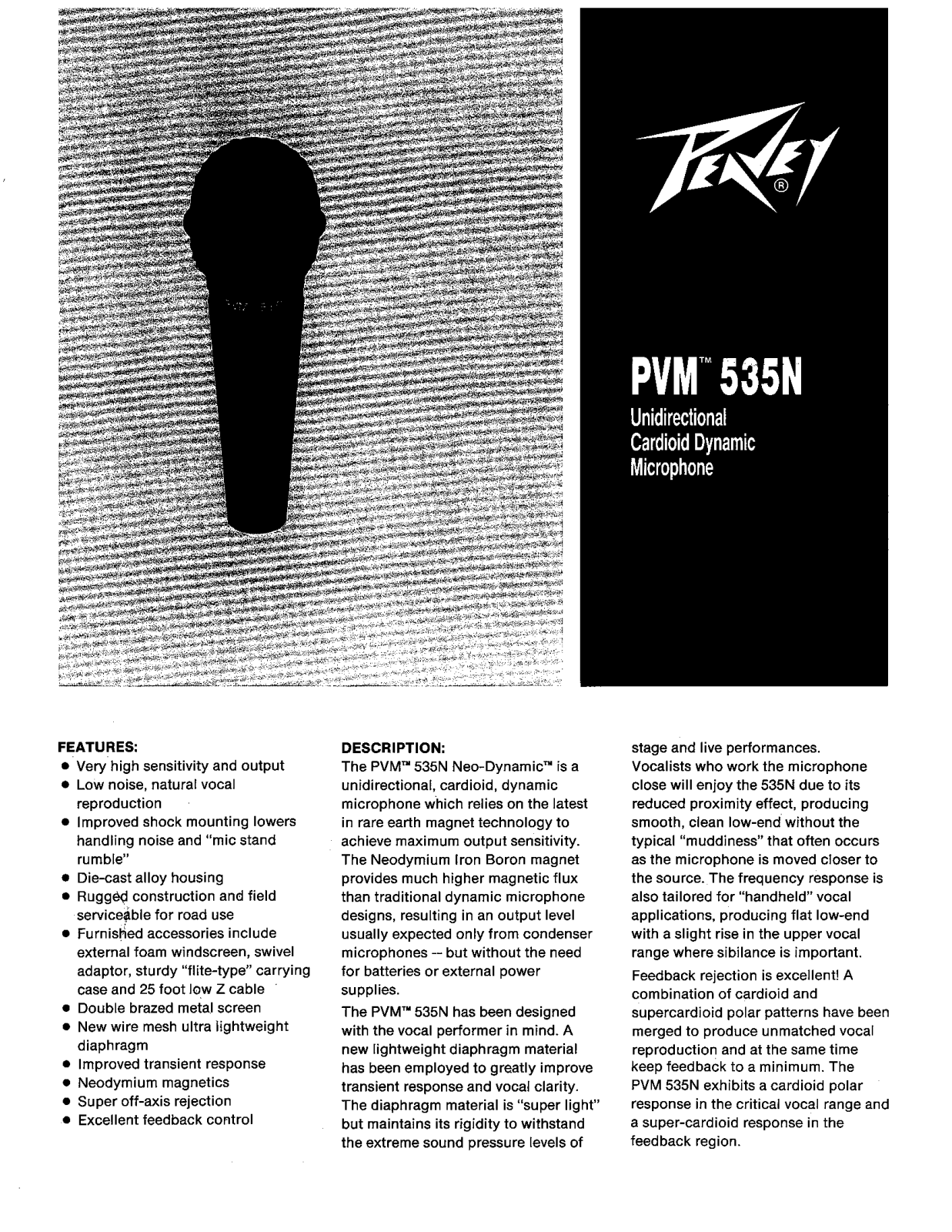 Peavey PVM 535N User Manual