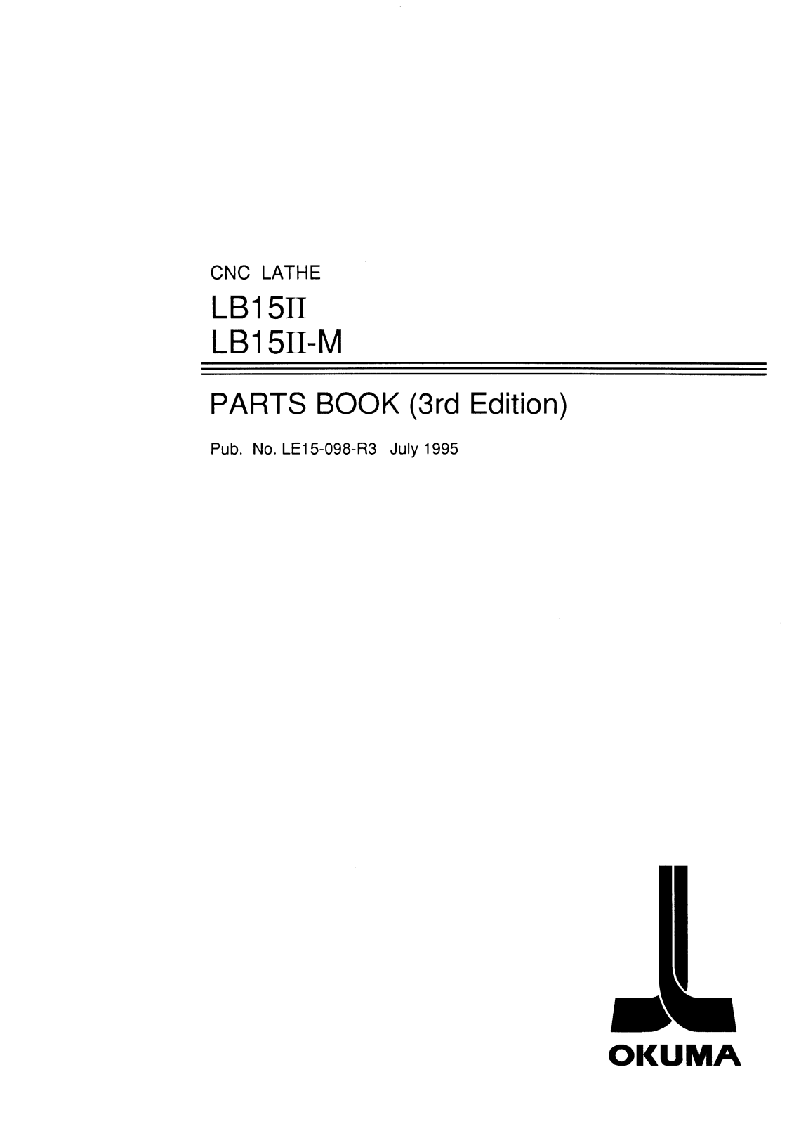 OKUMA LB15II, LB15II-M PARTS BOOK