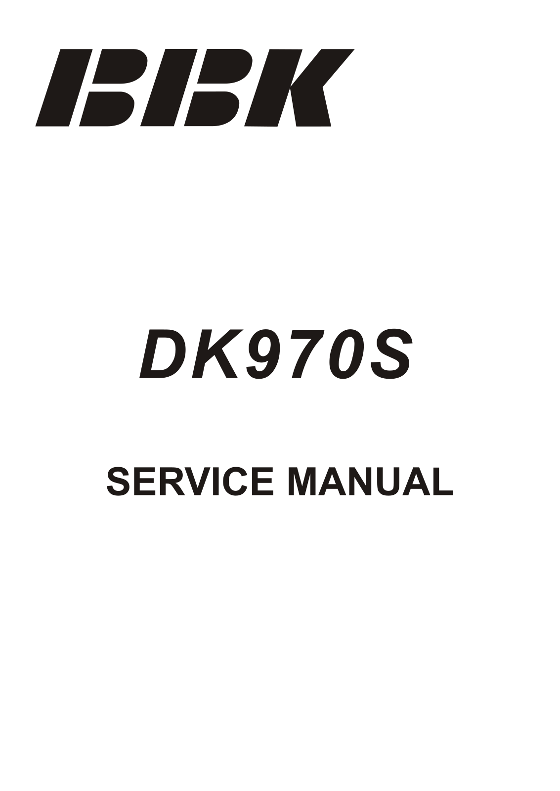 BBK DK970S SERVICE MANUAL