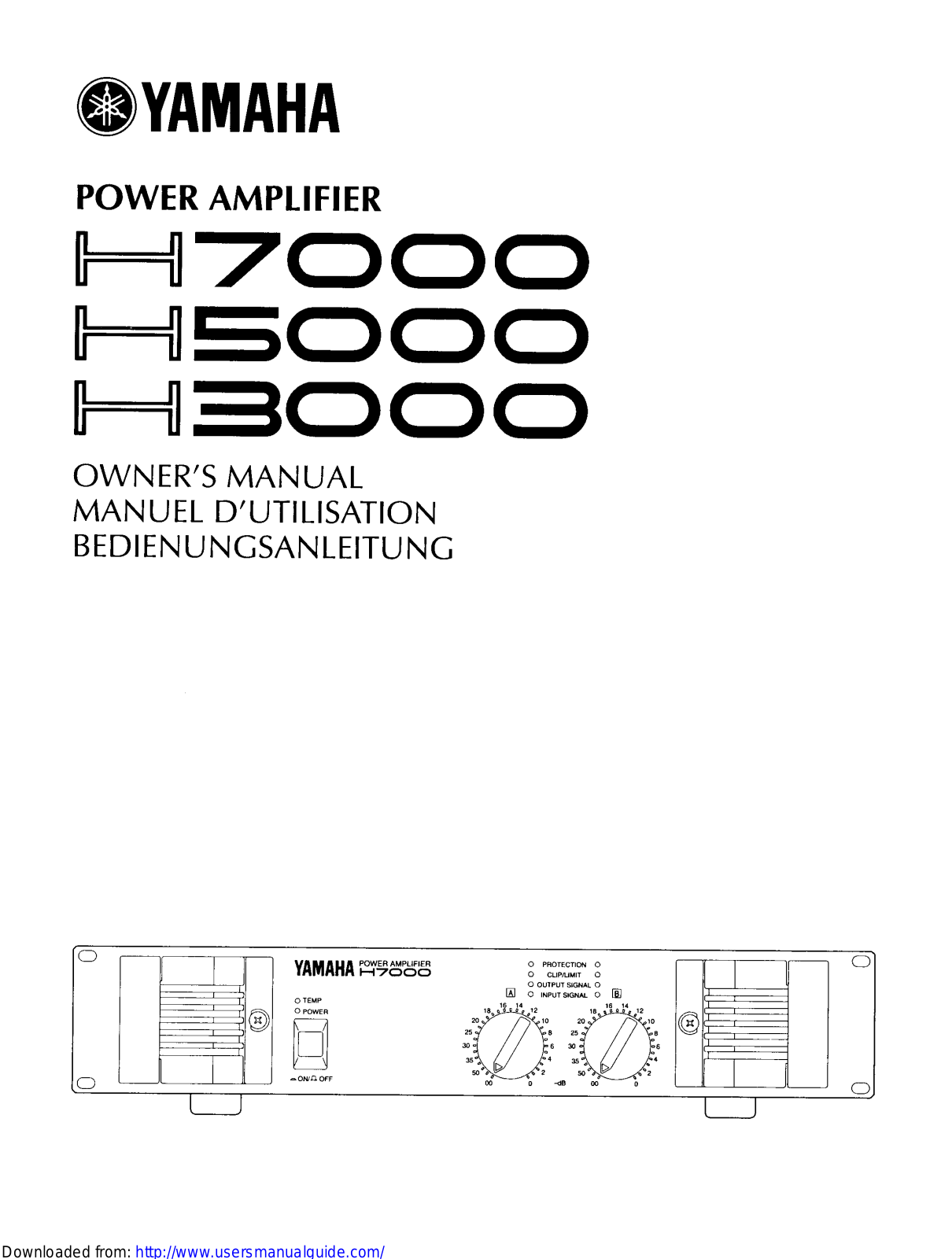 Yamaha Audio H7000, H5000, H3000 User Manual