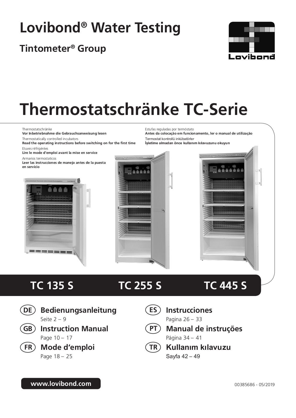 Lovibond TC 135 S, TC 255 S, TC 445 S User guide - ManualMachine.com