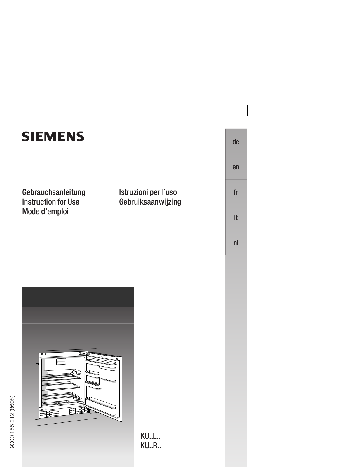 BOSCH KUL15A40GB User Manual