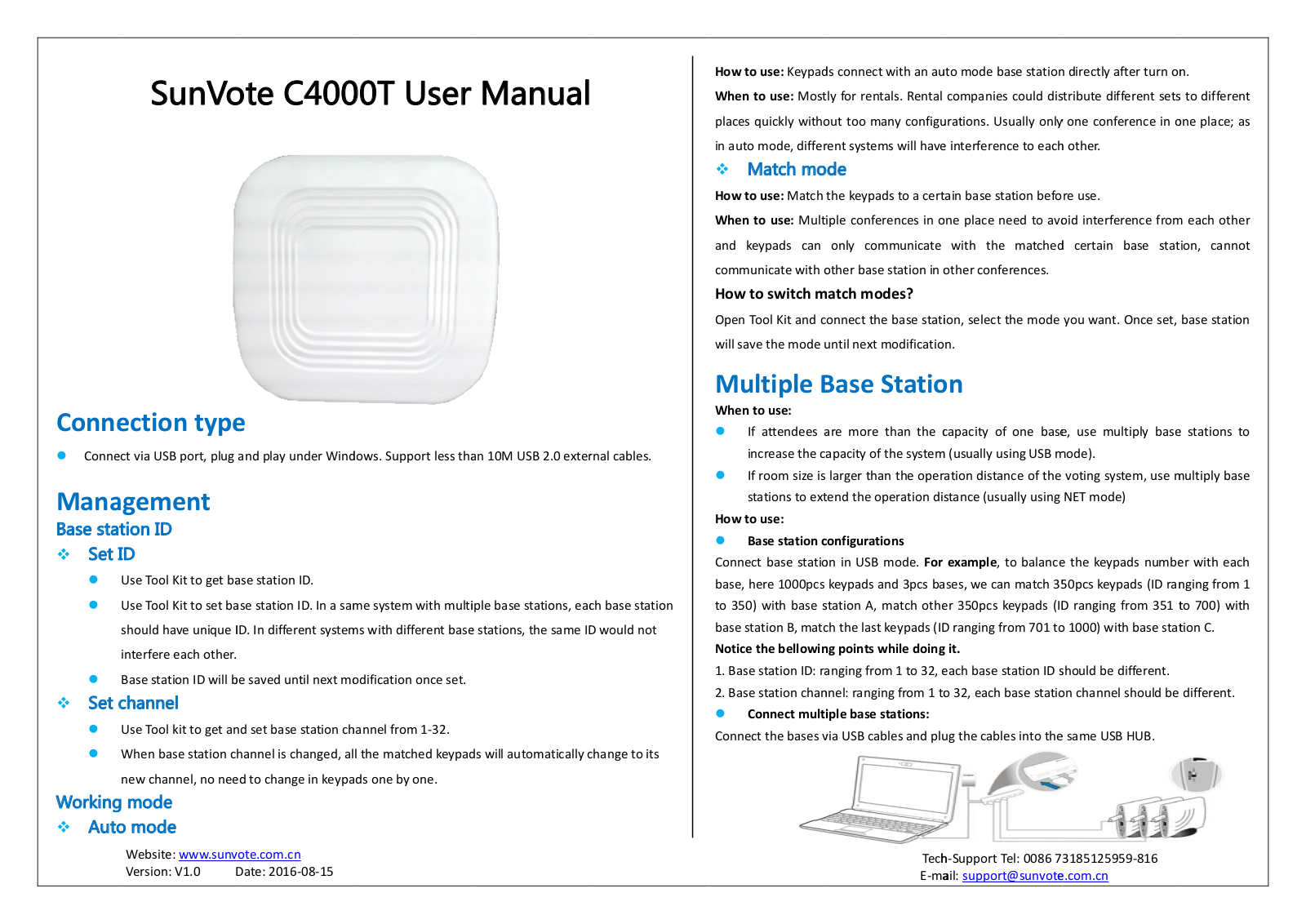 Changsha SunSky Electronic Design and Development SUNVOTEBASECX Users Manual