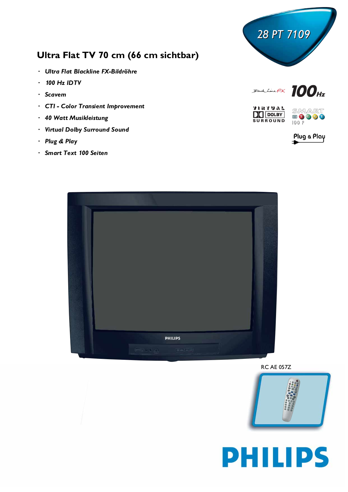 Philips 28 PT 7109 User Manual