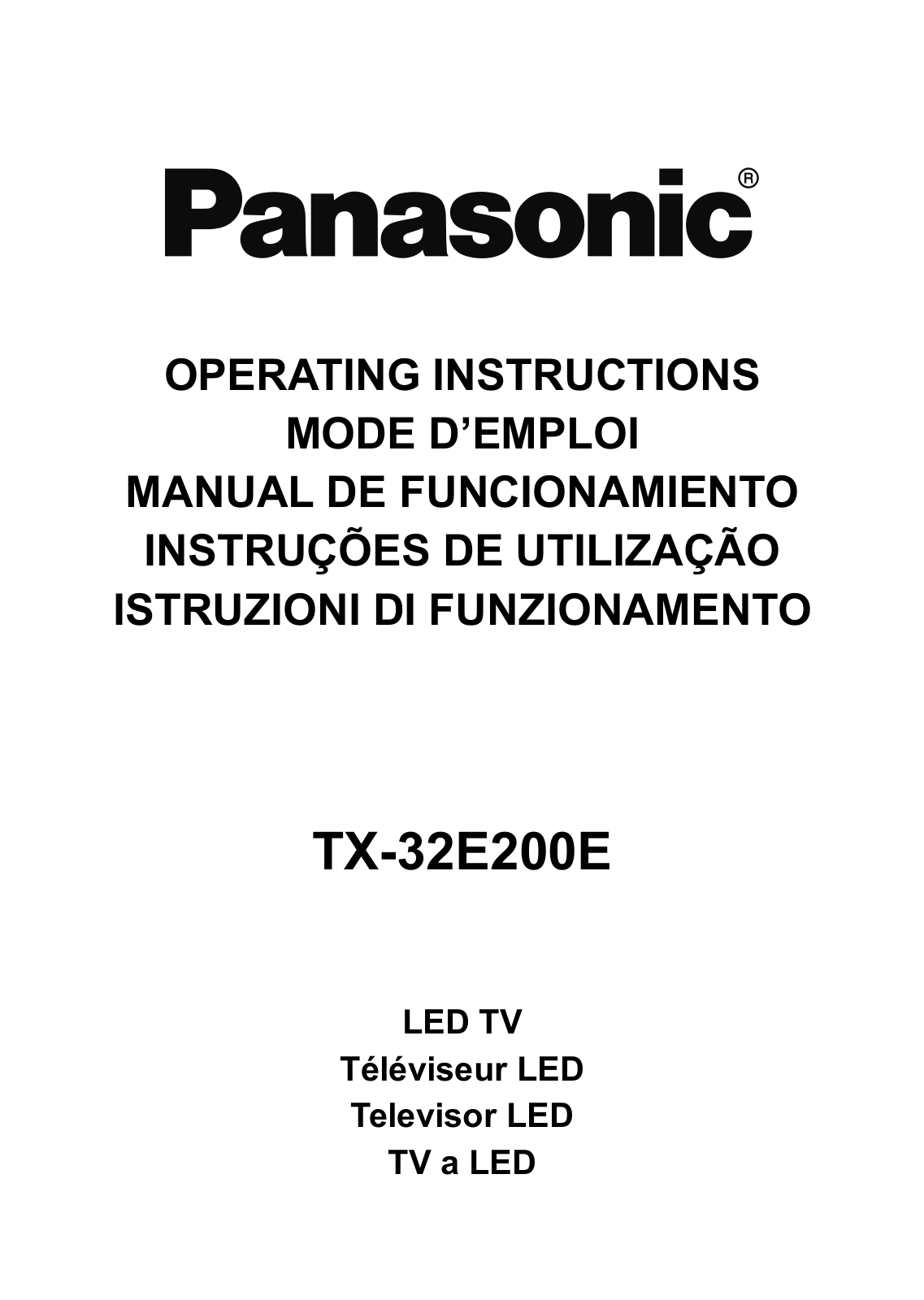 PANASONIC TX32E200E, TX43E200E User Manual
