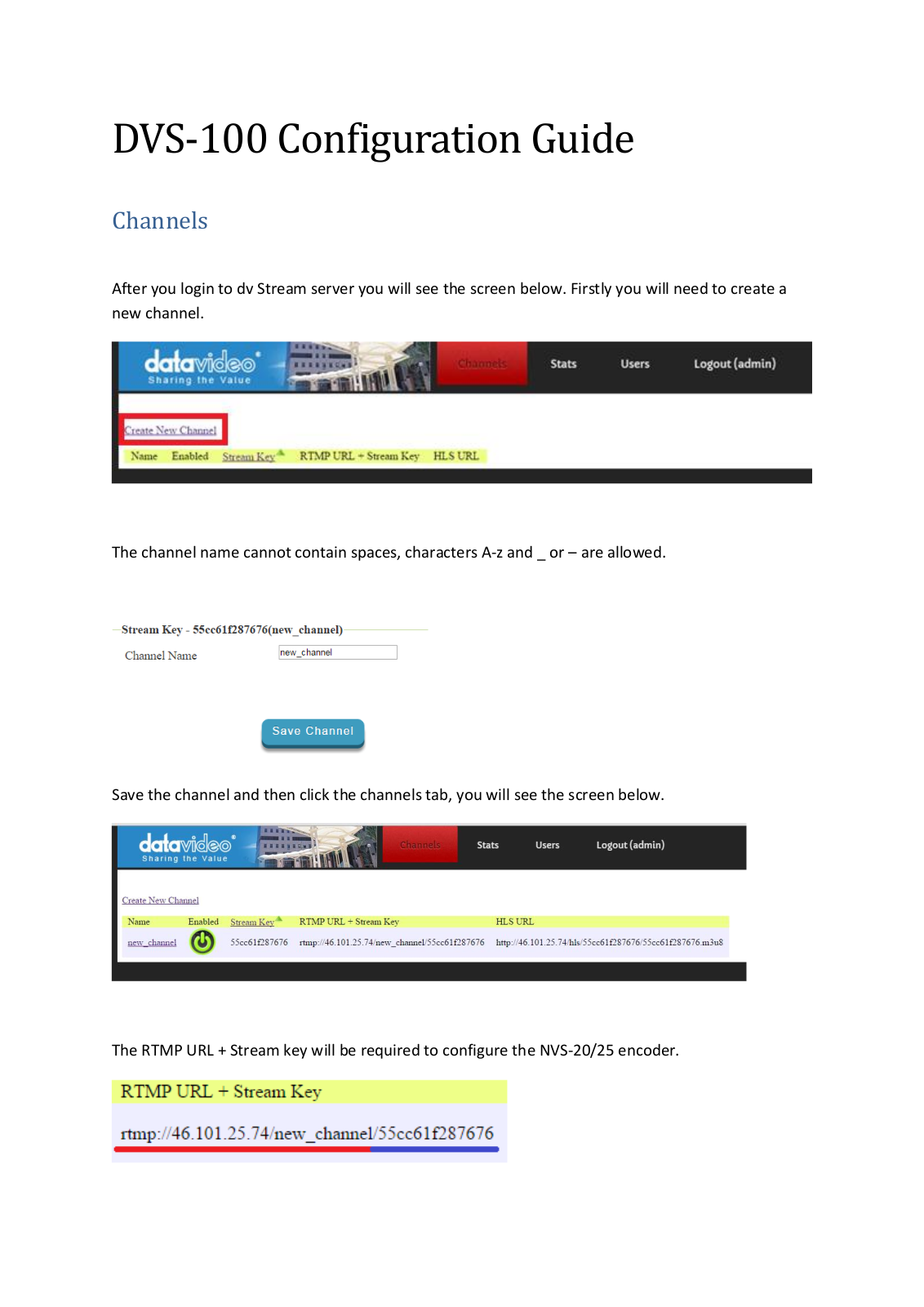 Datavideo DVS-100P Configuration Guide - ManualMachine.com