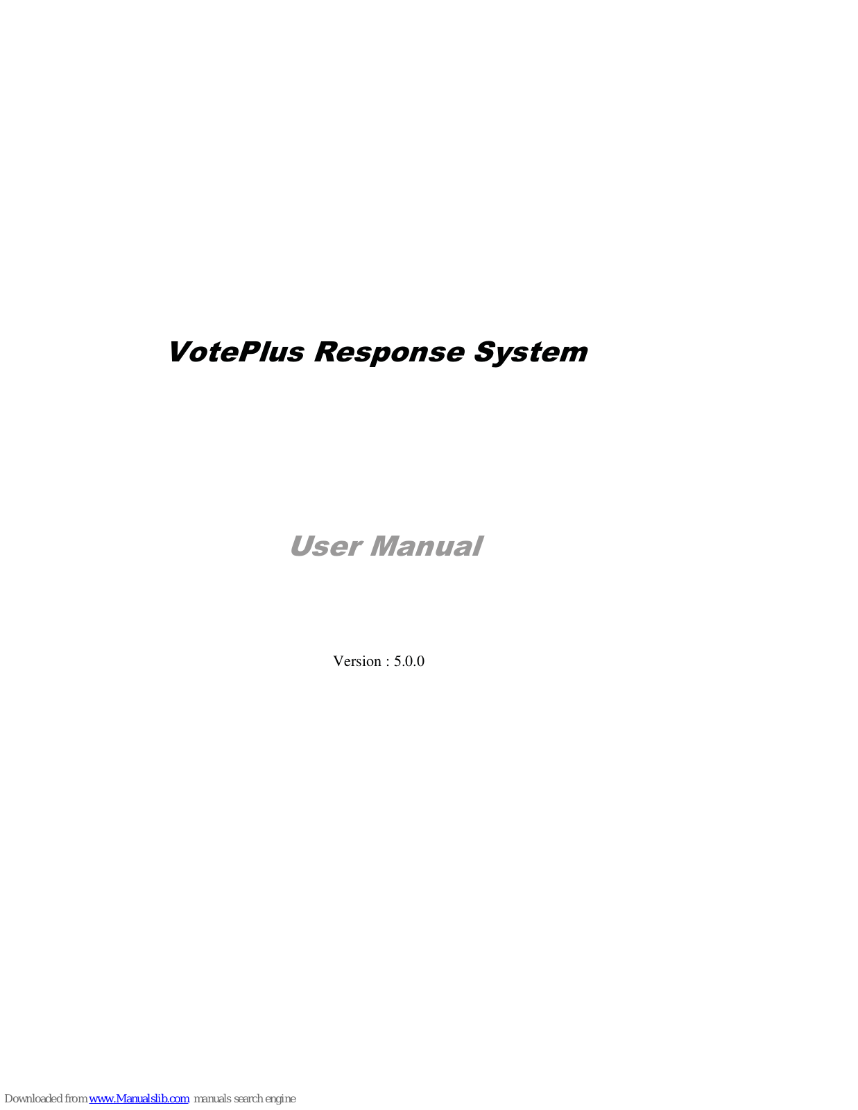 TRIUMPH BOARD VotePlus User Manual - ManualMachine.com