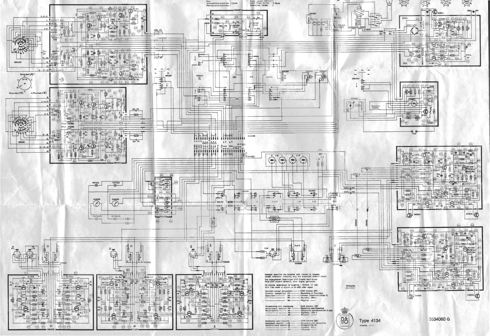 Bang and Olufsen Beocord 2400, Beocord 2400 R Schematic