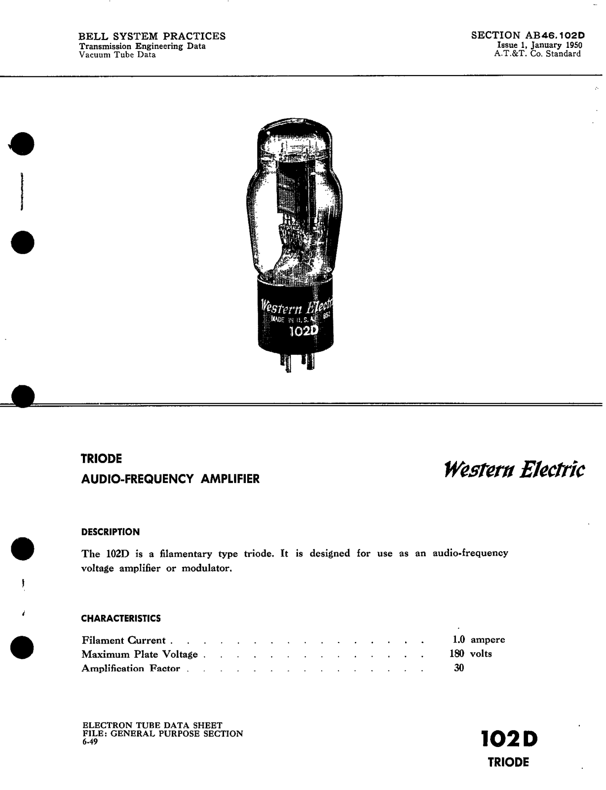 Western Electric 102-D Brochure