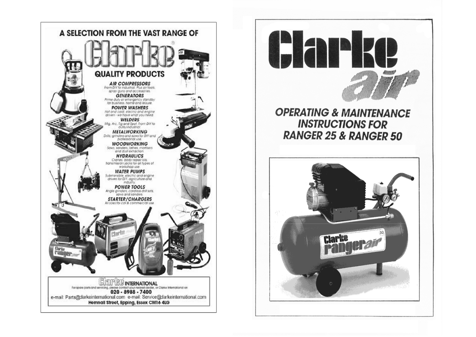 Clarke Ranger 25, 2220061 User guide - ManualMachine.com