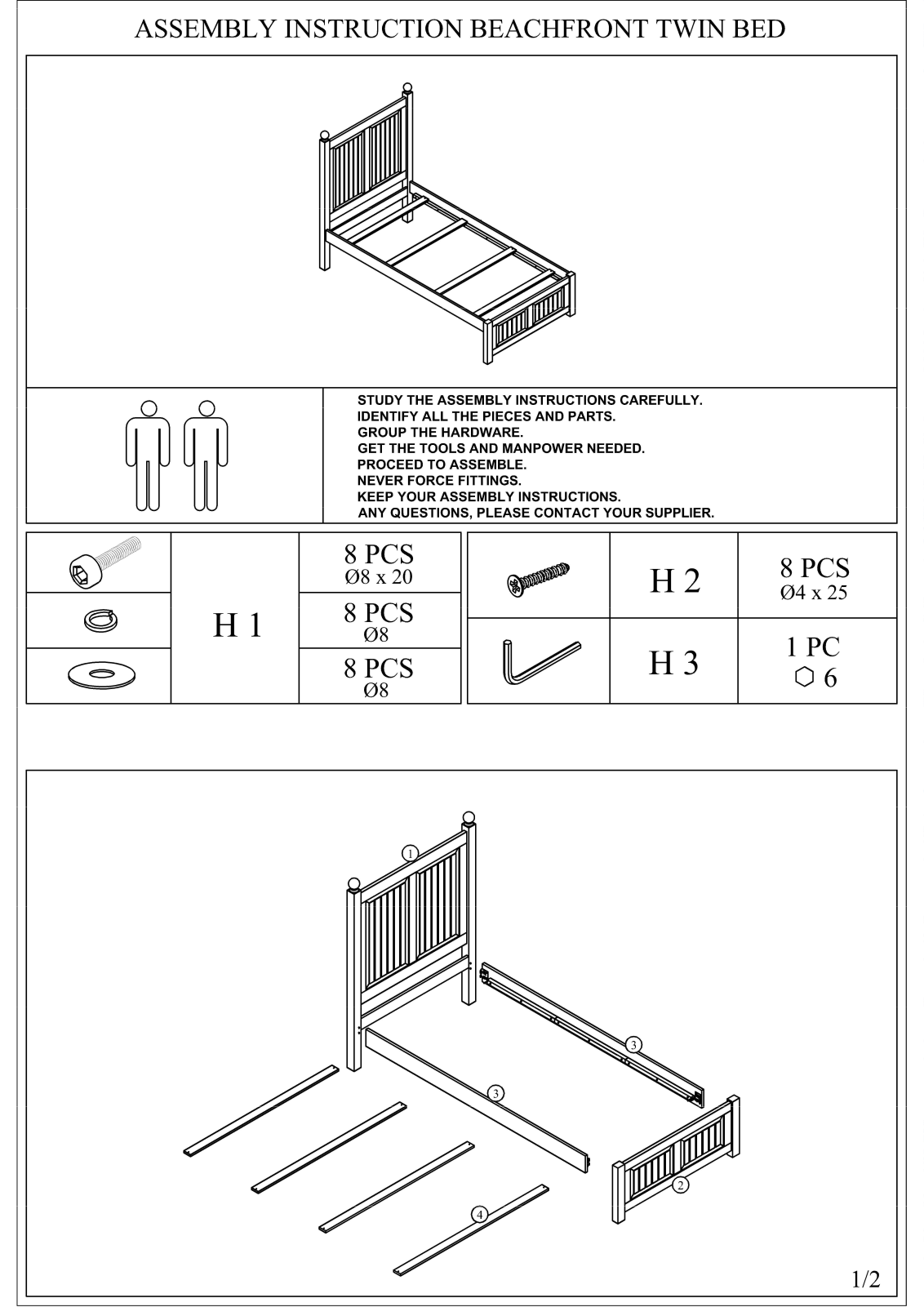 Sunset Trading CF17030156TB Assembly Guide