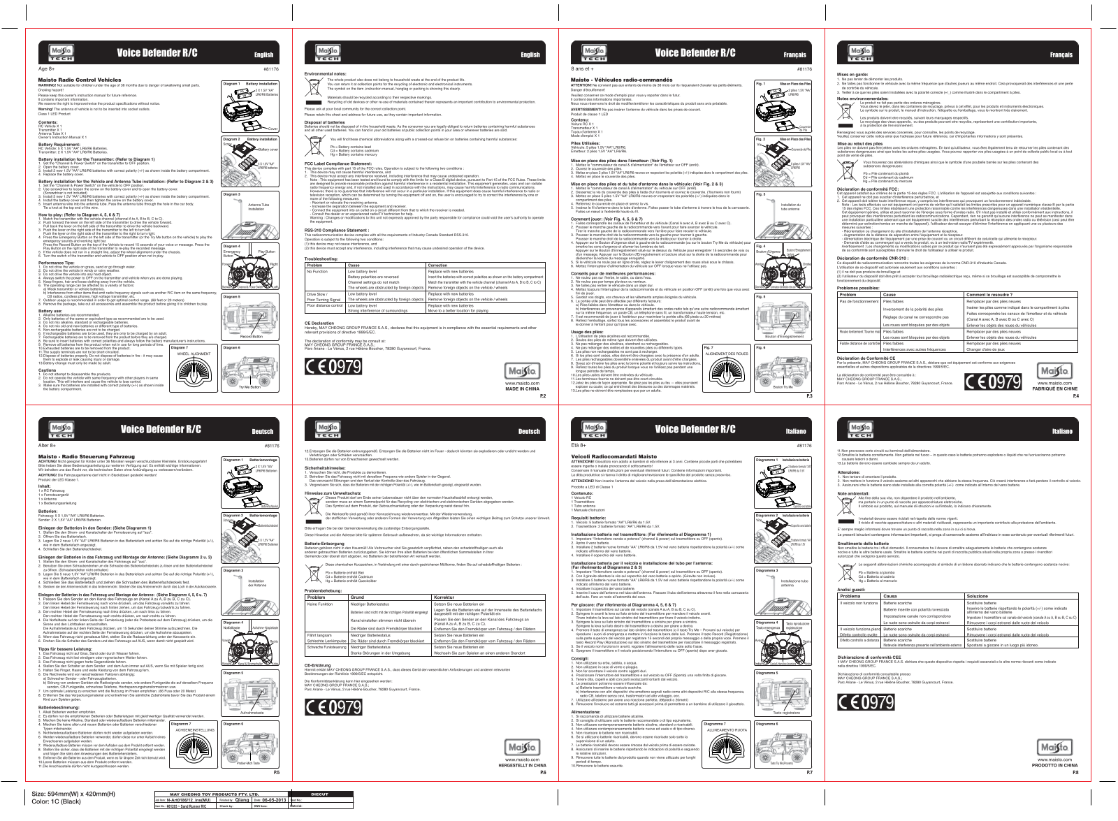 Maisto 81176 User guide