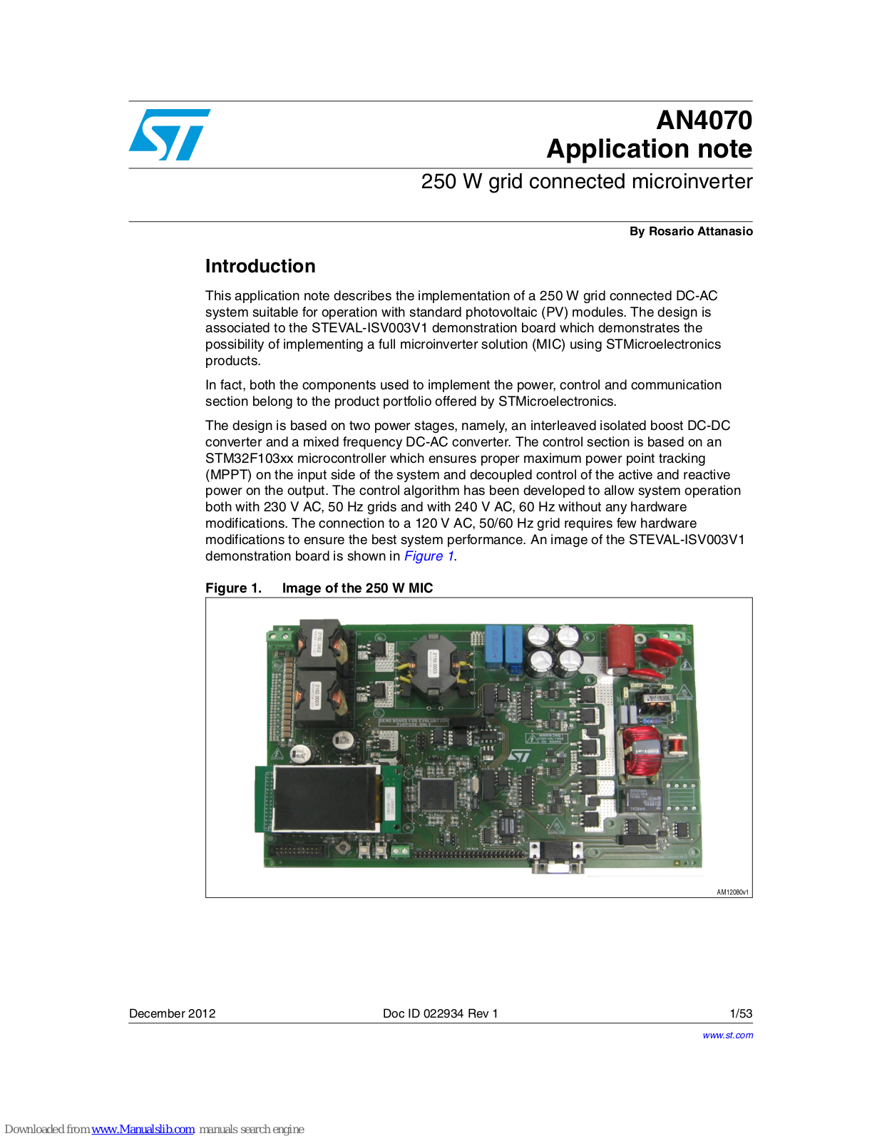 ST AN4070 Application Note