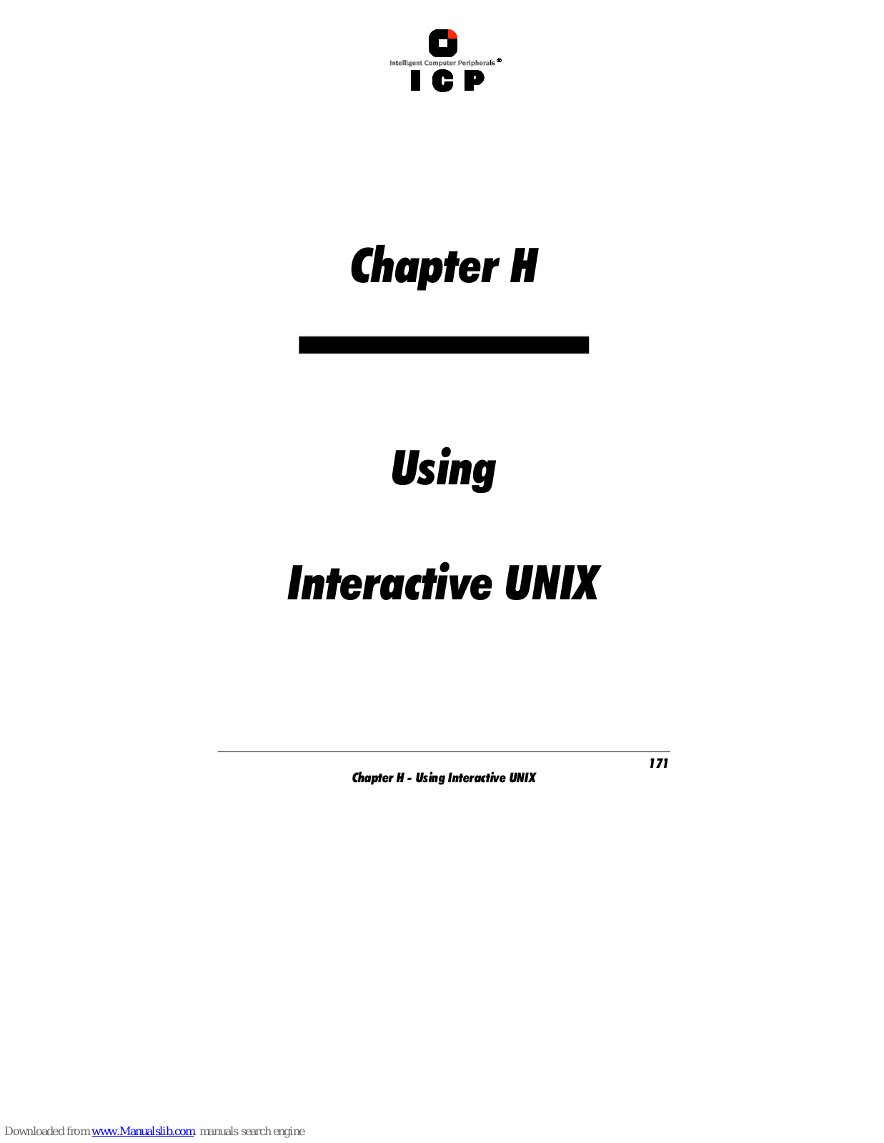 ICP Interactive UNIX Using Manual