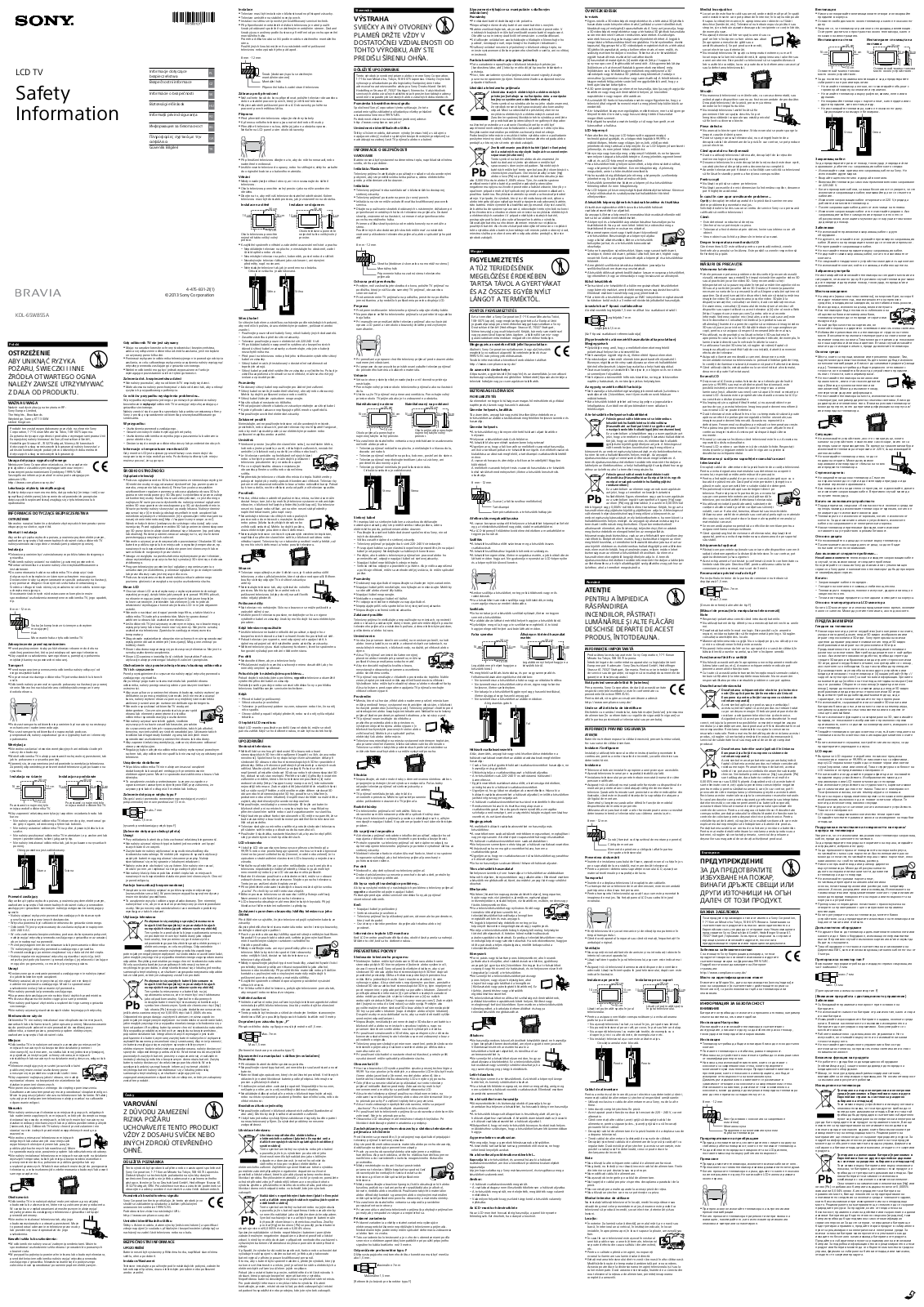 Sony KDL-65W855A Users guide