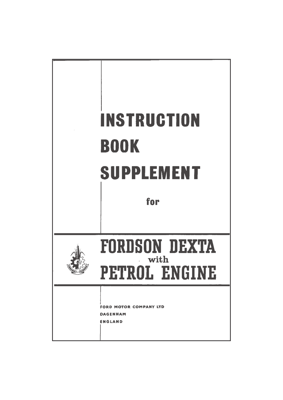 Fordson Dexta Service Manual