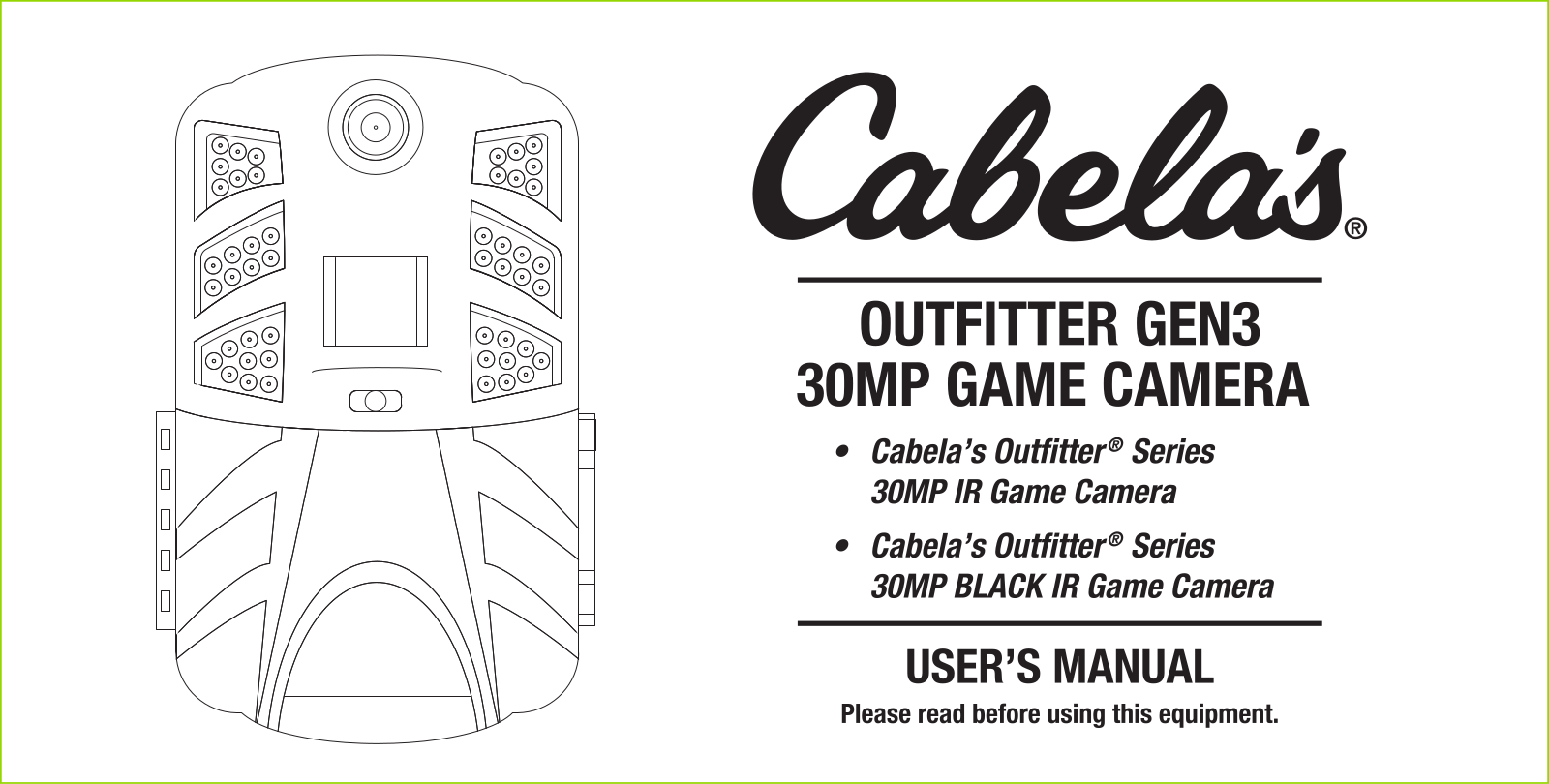 Cabela Outfitter User Manual