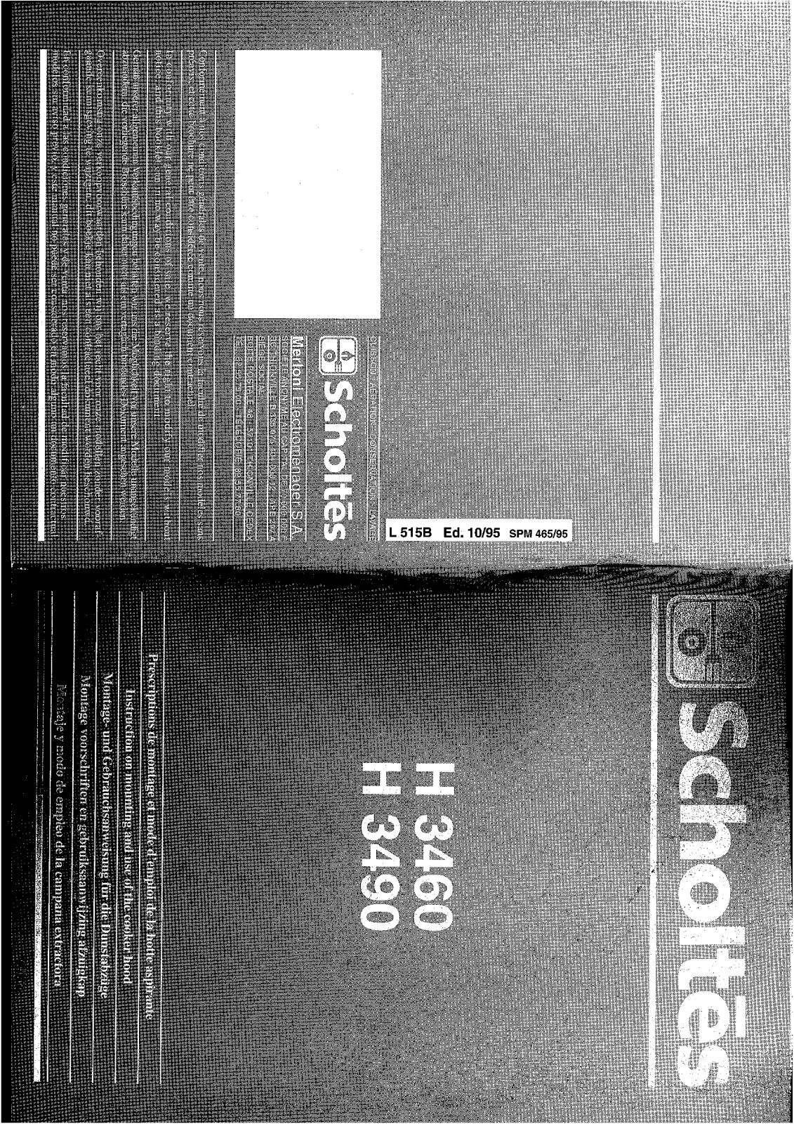 Scholtès H 3490 User Manual