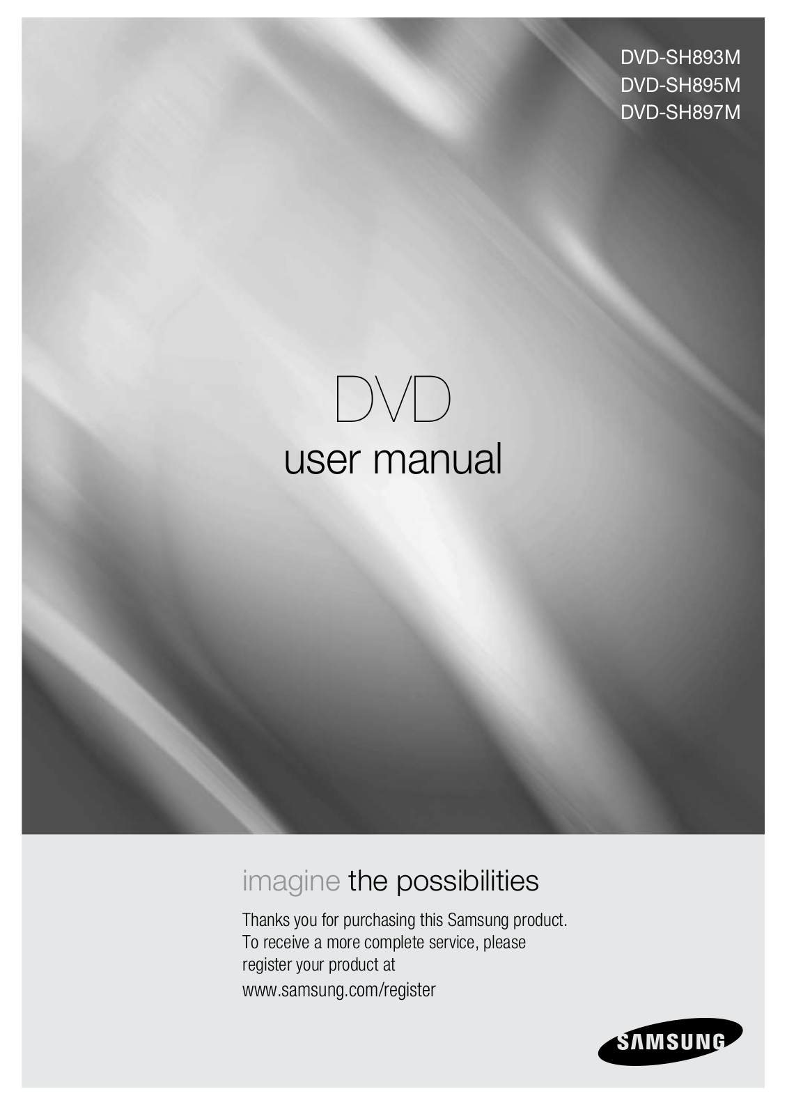 Samsung DVD-SH893M, DVD-SH897M, DVD-SH895M User Manual