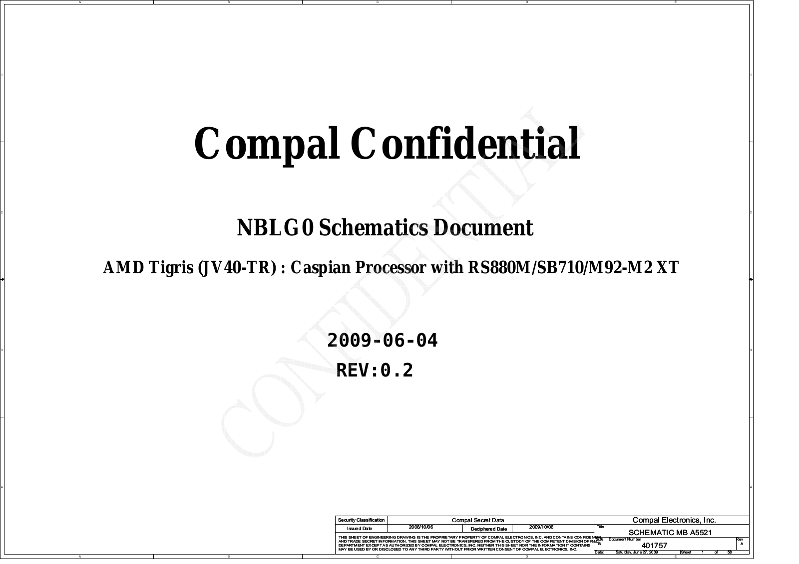 Acer aspire 4540la, aspire 5521p Schematics