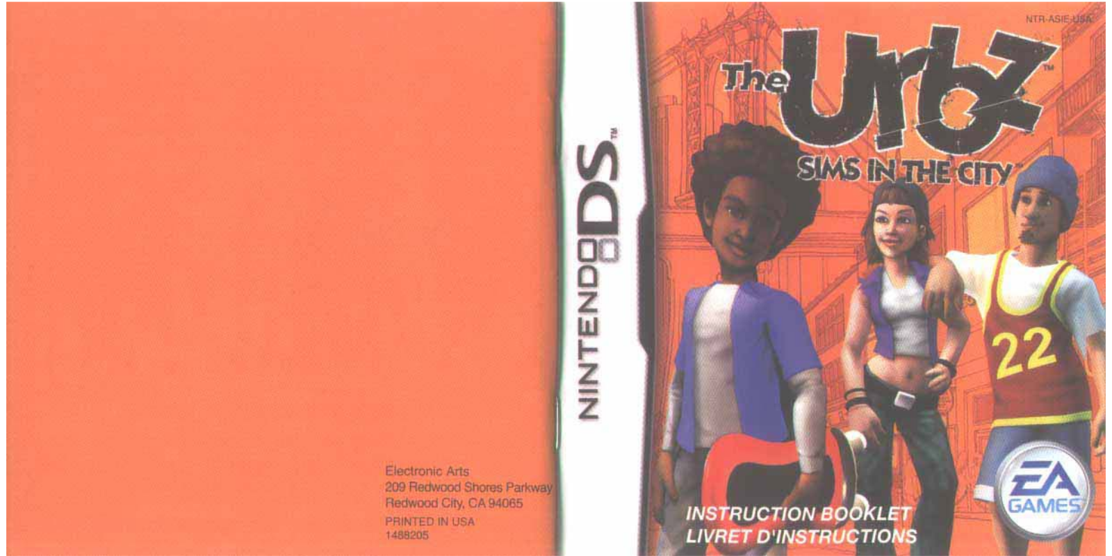 Games Nintendo DS THE URBZ User Manual