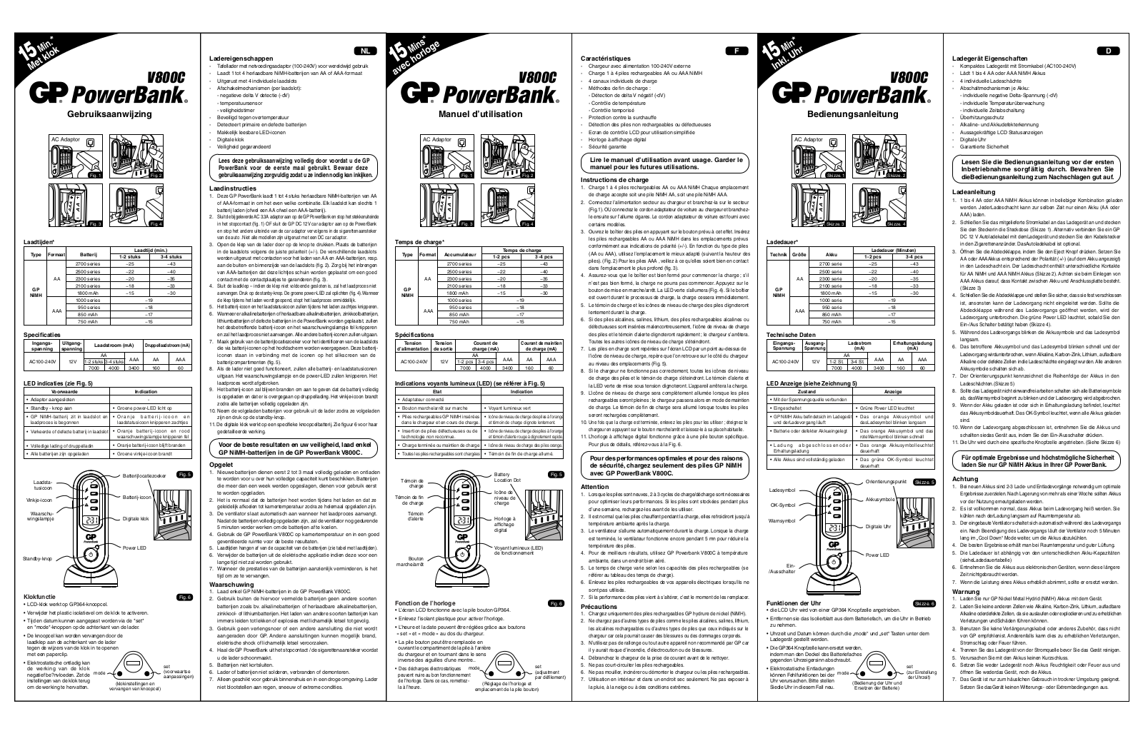 GP BATTERIES POWERBANK V800C User Manual