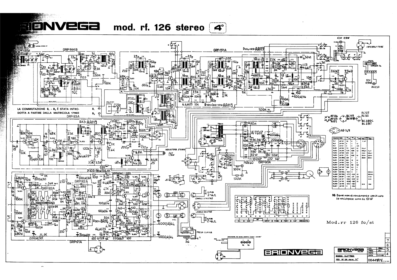Brionvega rf126 stereo 4 schematic - ManualMachine.com