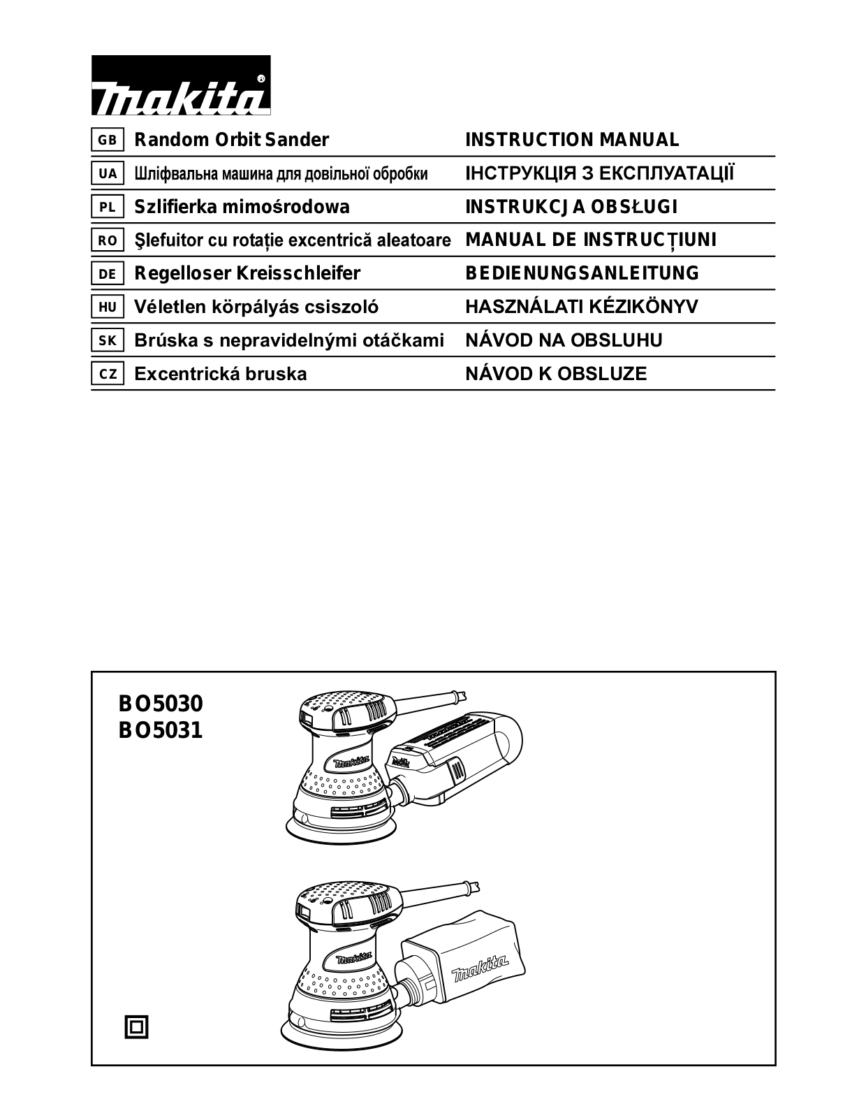 Makita BO5031 User Manual