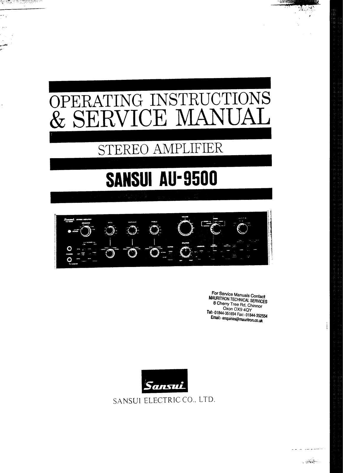 Sansui AU-9500 Owners manual