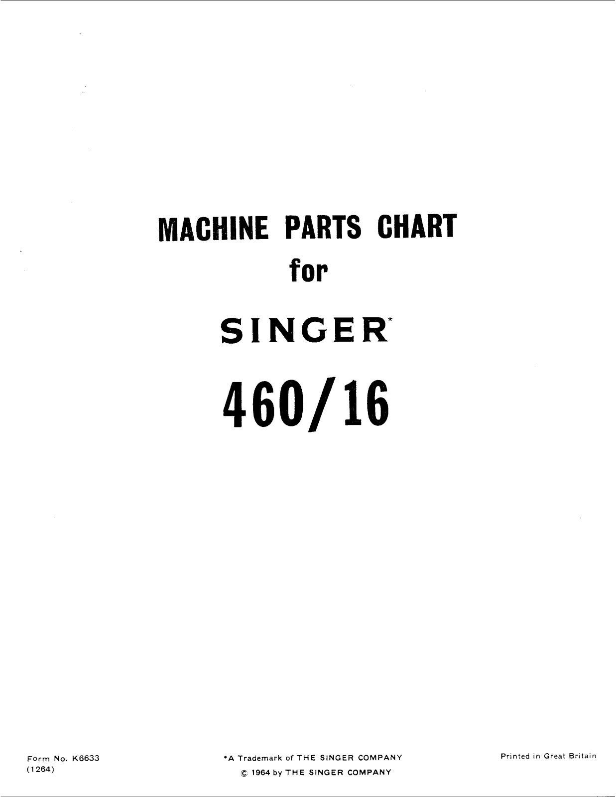 Singer 460-16 User Manual