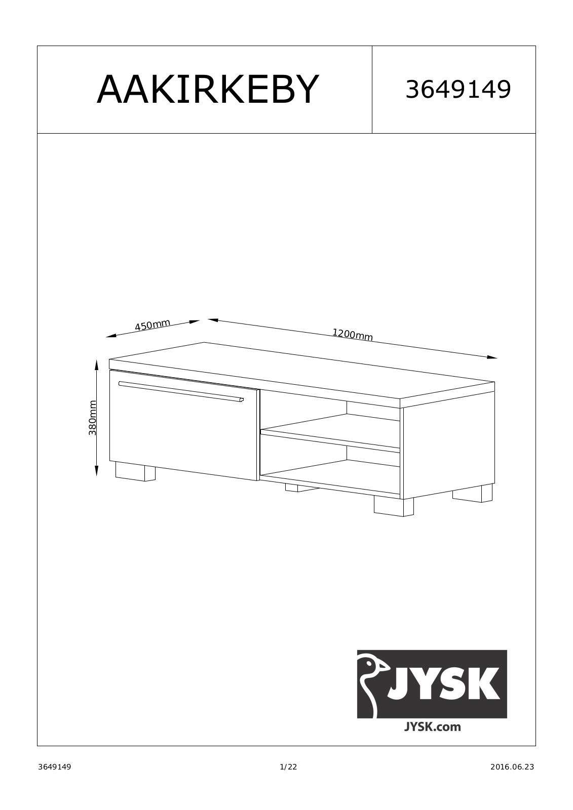 JYSK Aakirkeby User Manual