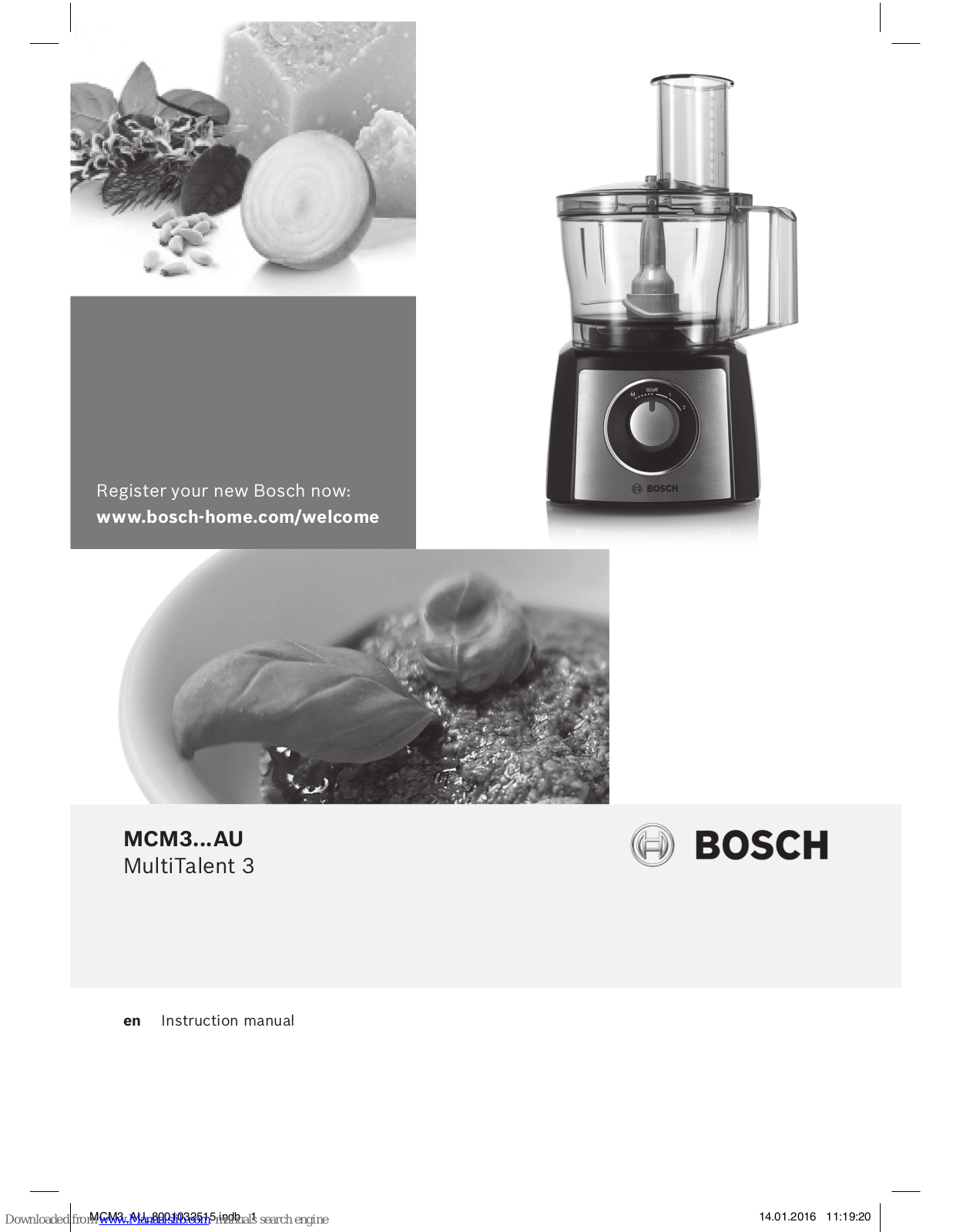 Bosch MCM3...AU Instruction Manual