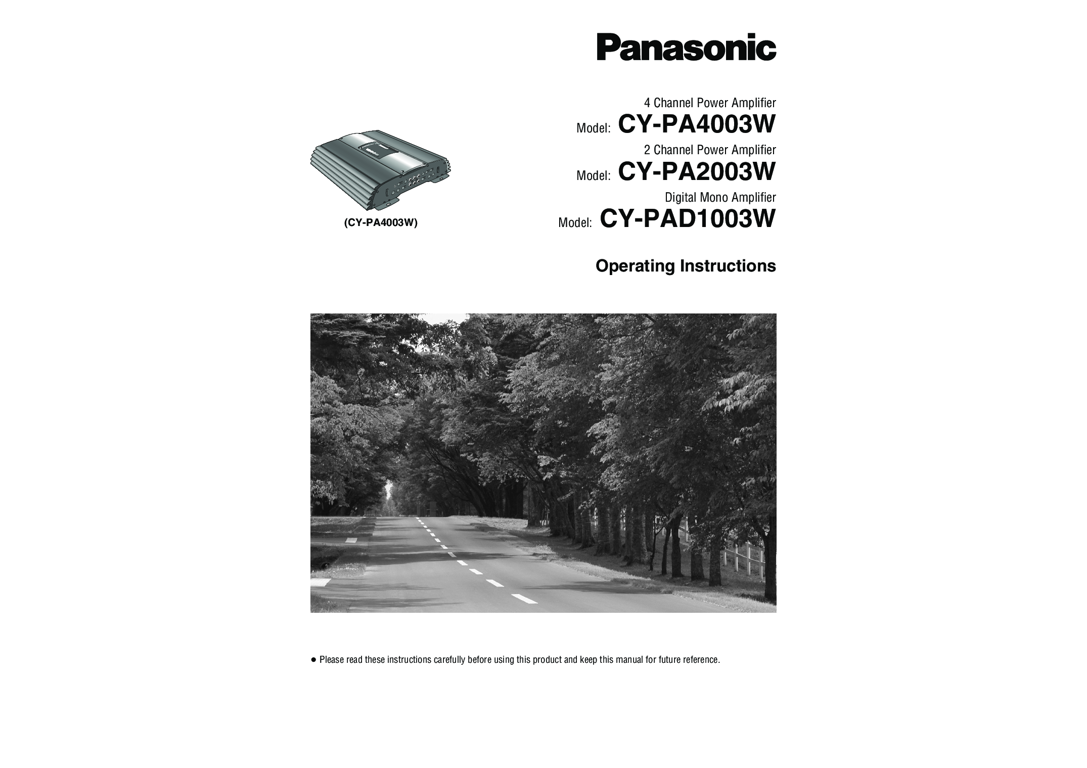Panasonic CY-PAD1003W, CY-PA2003W, CY-PA4003W User Manual