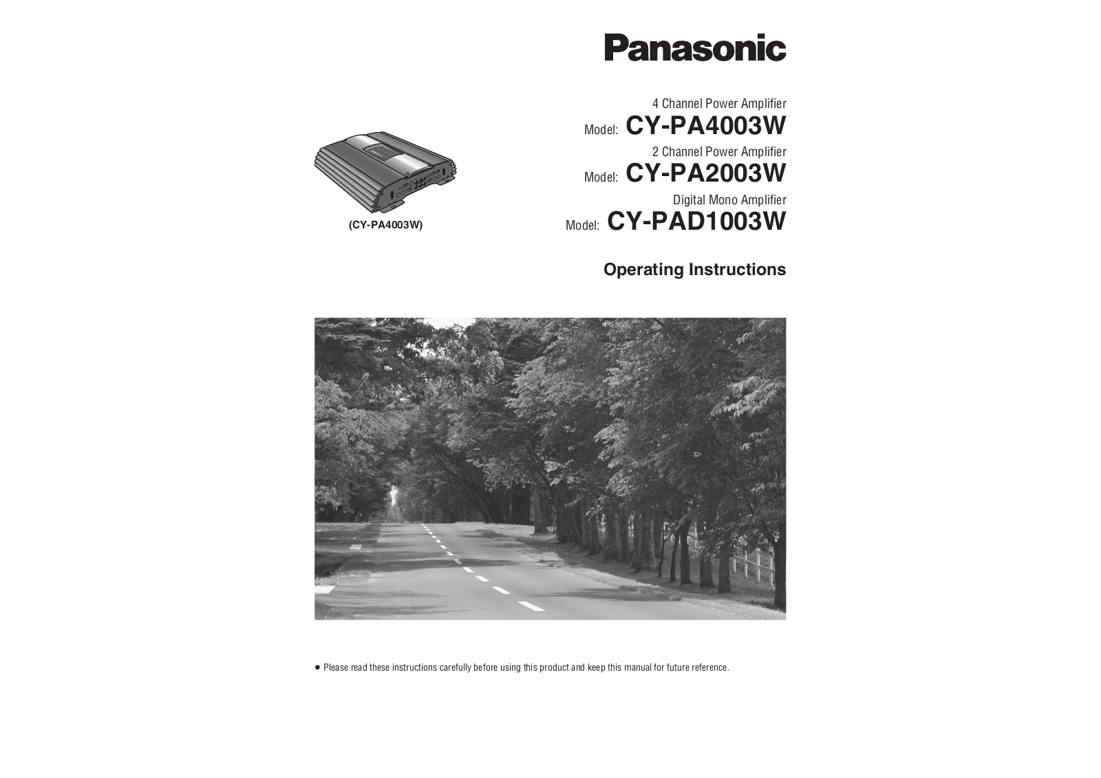 Panasonic CY-PAD1003W, CY-PA2003W, CY-PA4003W User Manual