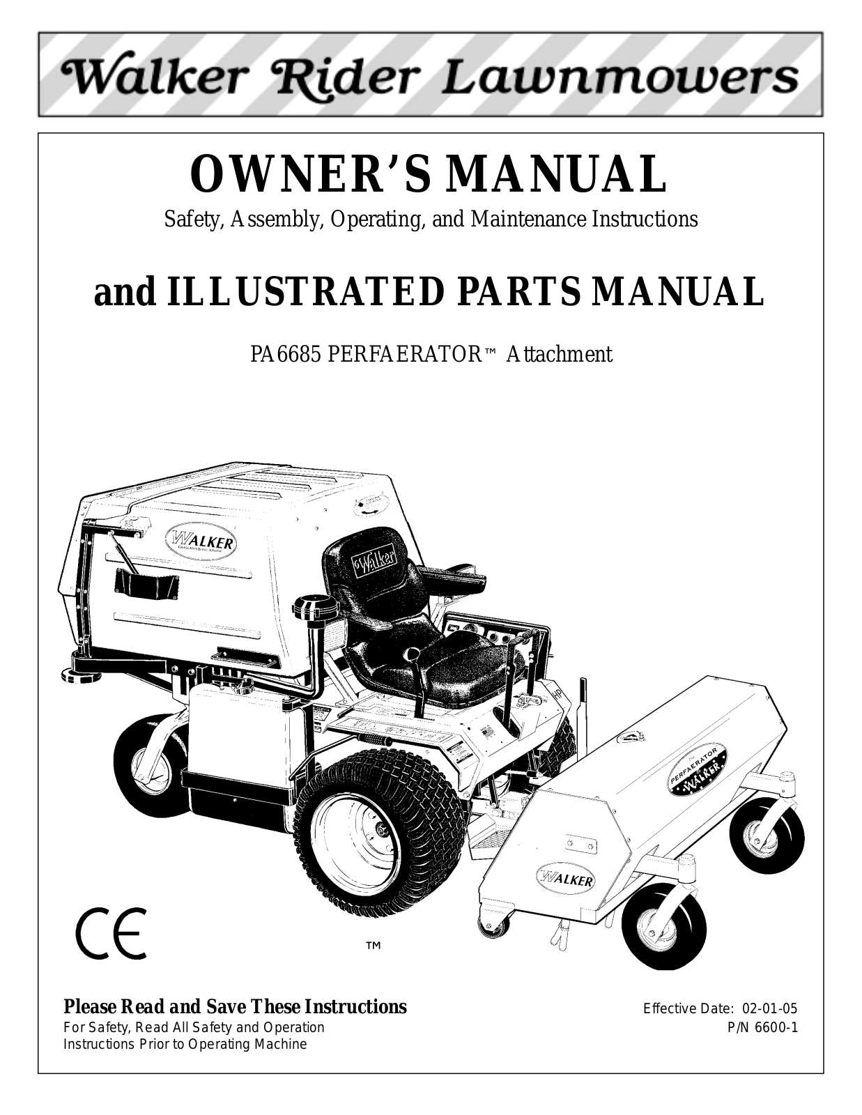 Walker PA6685 User Manual