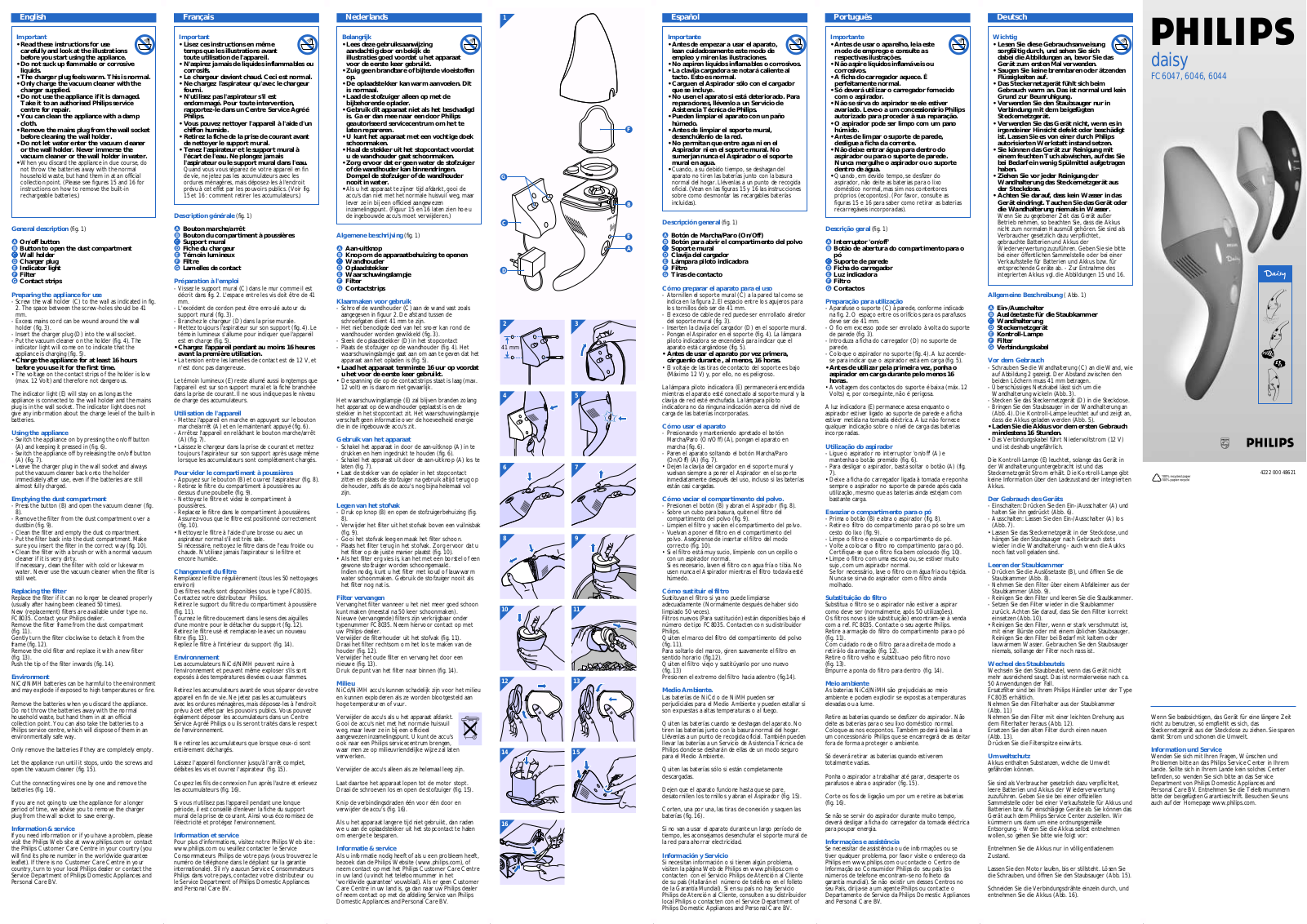 Philips FC6047, 6046, 6044 User Guide