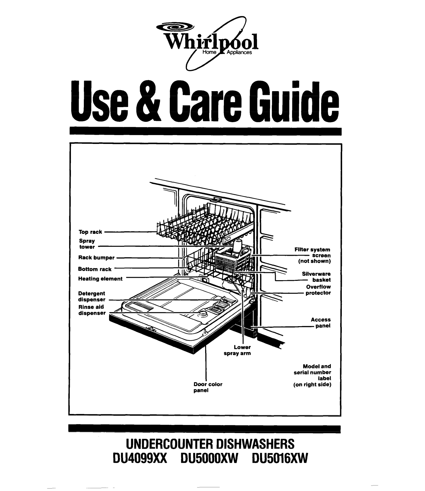 Whirlpool DU5000XW, DU5Ol6XW User Manual