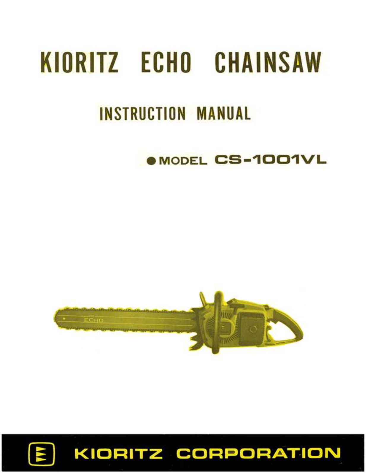 Echo CS-1001VL User Manual