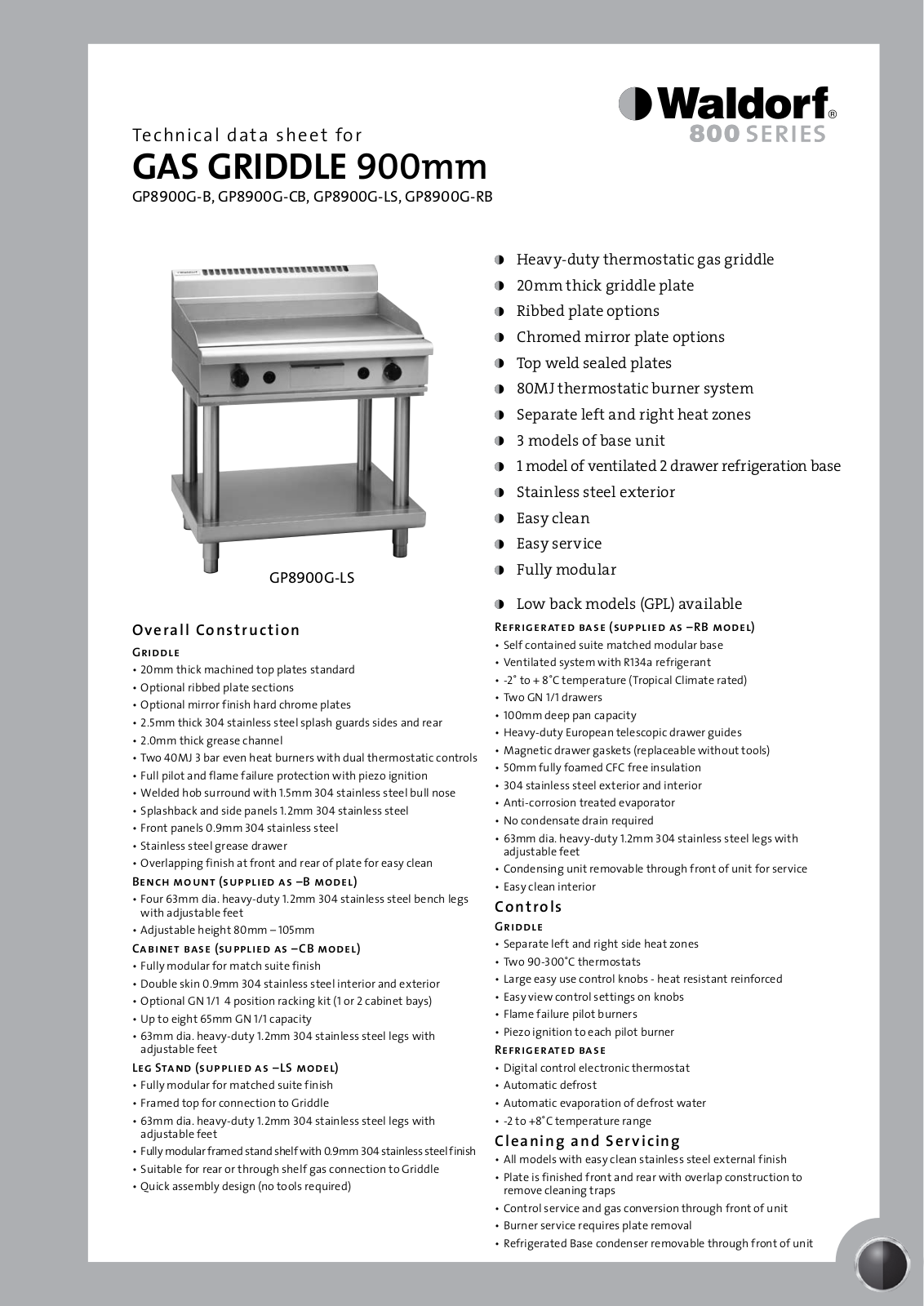 Moffat GP8900G-B User Manual