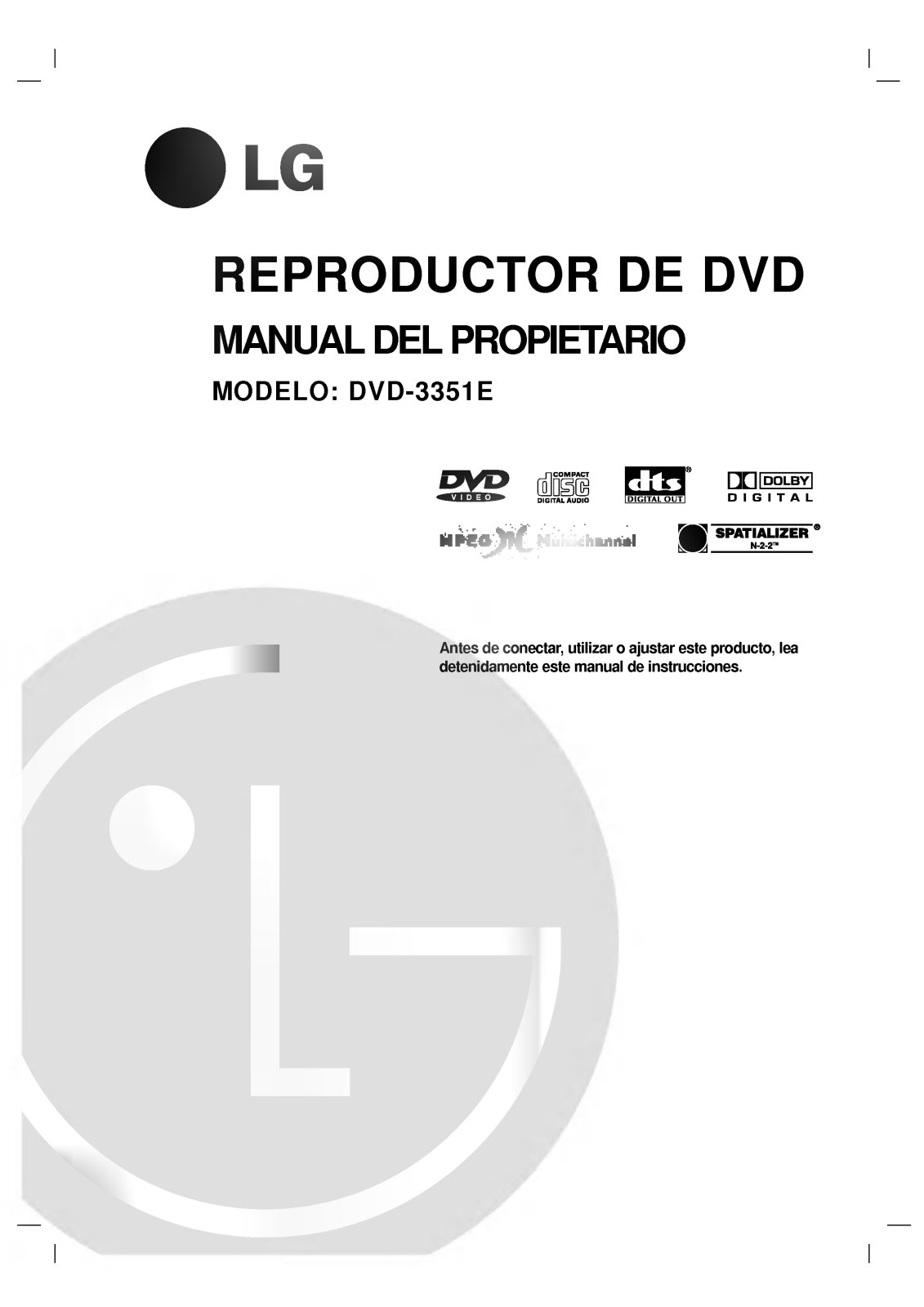 LG ADVD3351ED User Manual