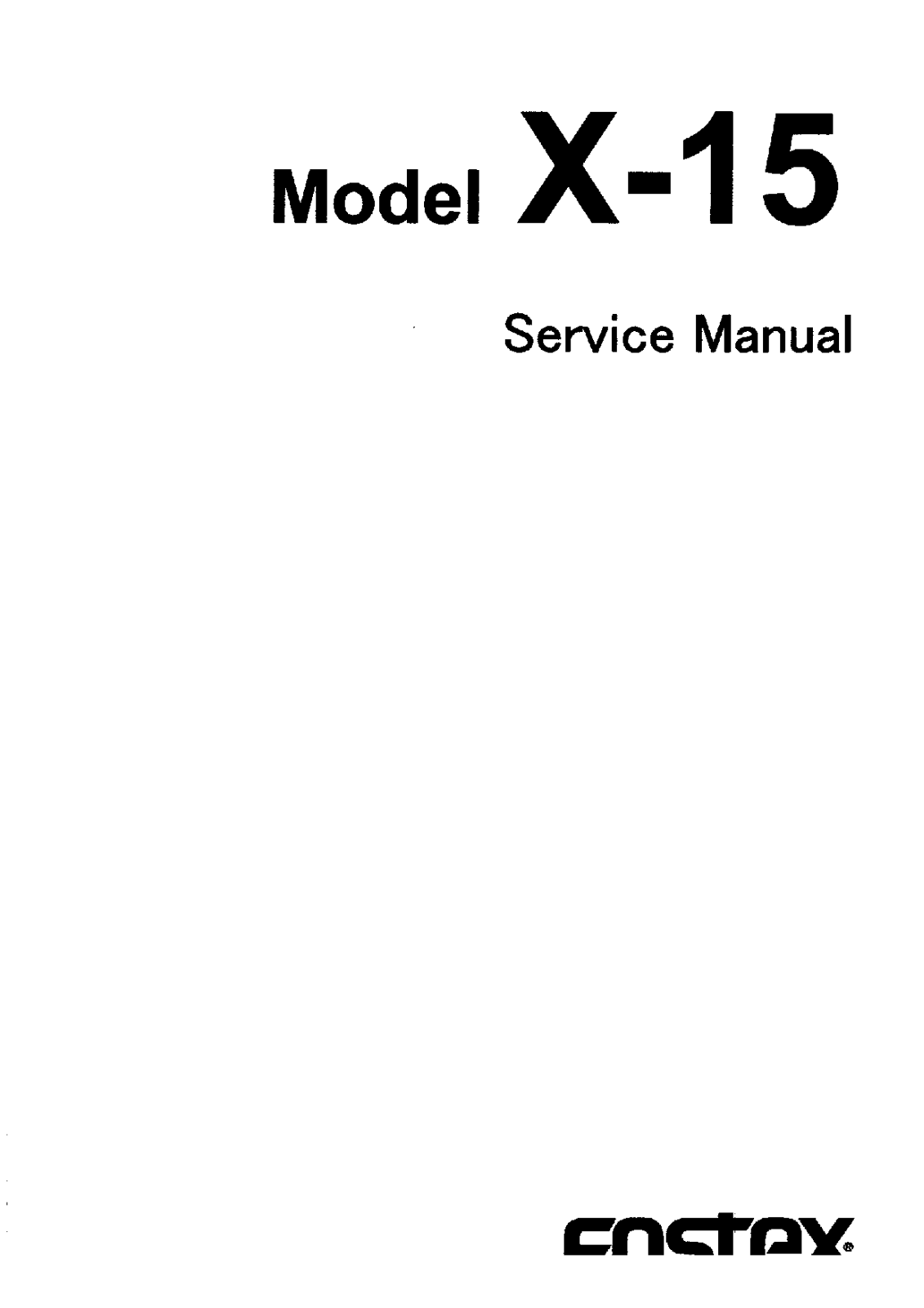 Fostex X-15 Service Manual