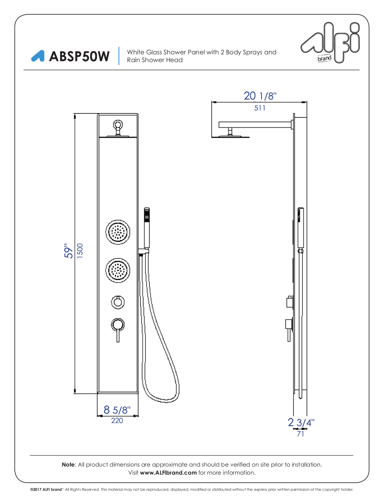 Alfi Brand NBT10071 Dimensions - ManualMachine.com
