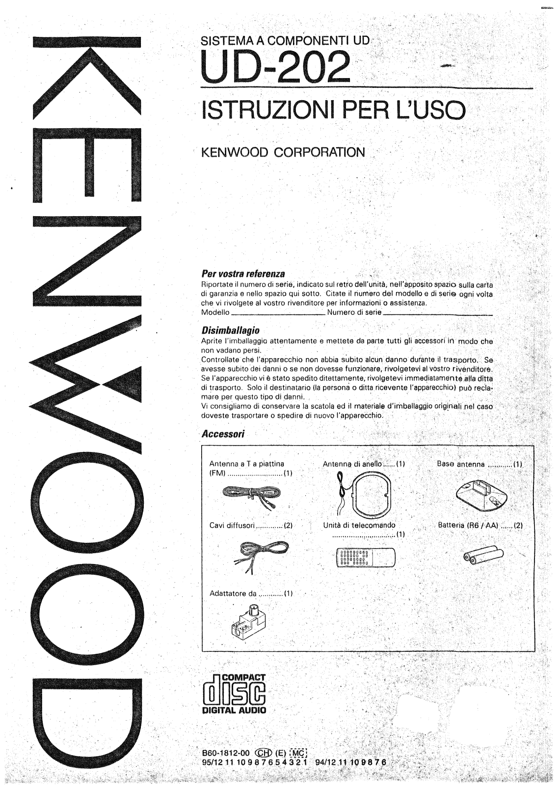 Kenwood UD-202 Manual