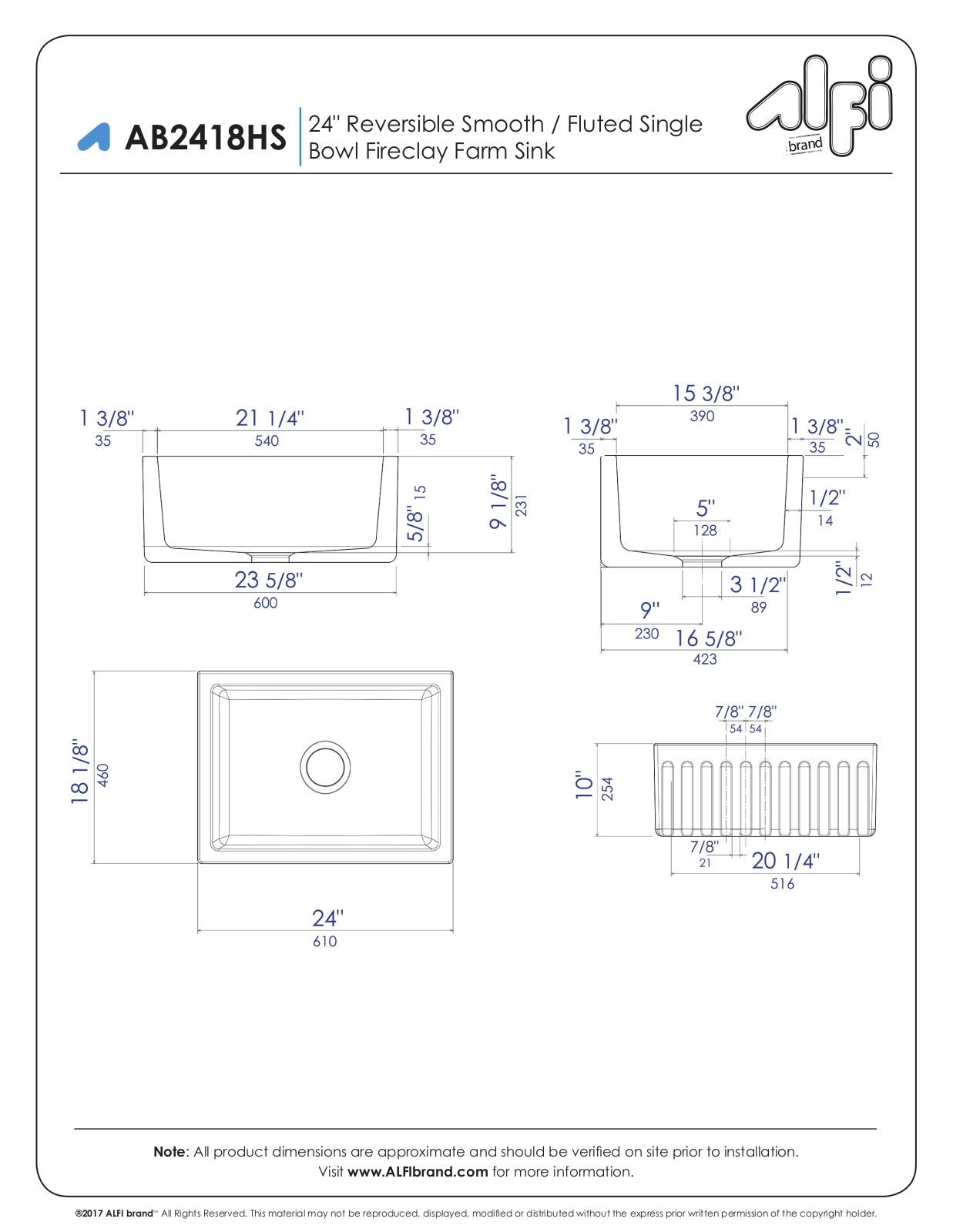 Alfi Brand NBT10180 Specifications - ManualMachine.com