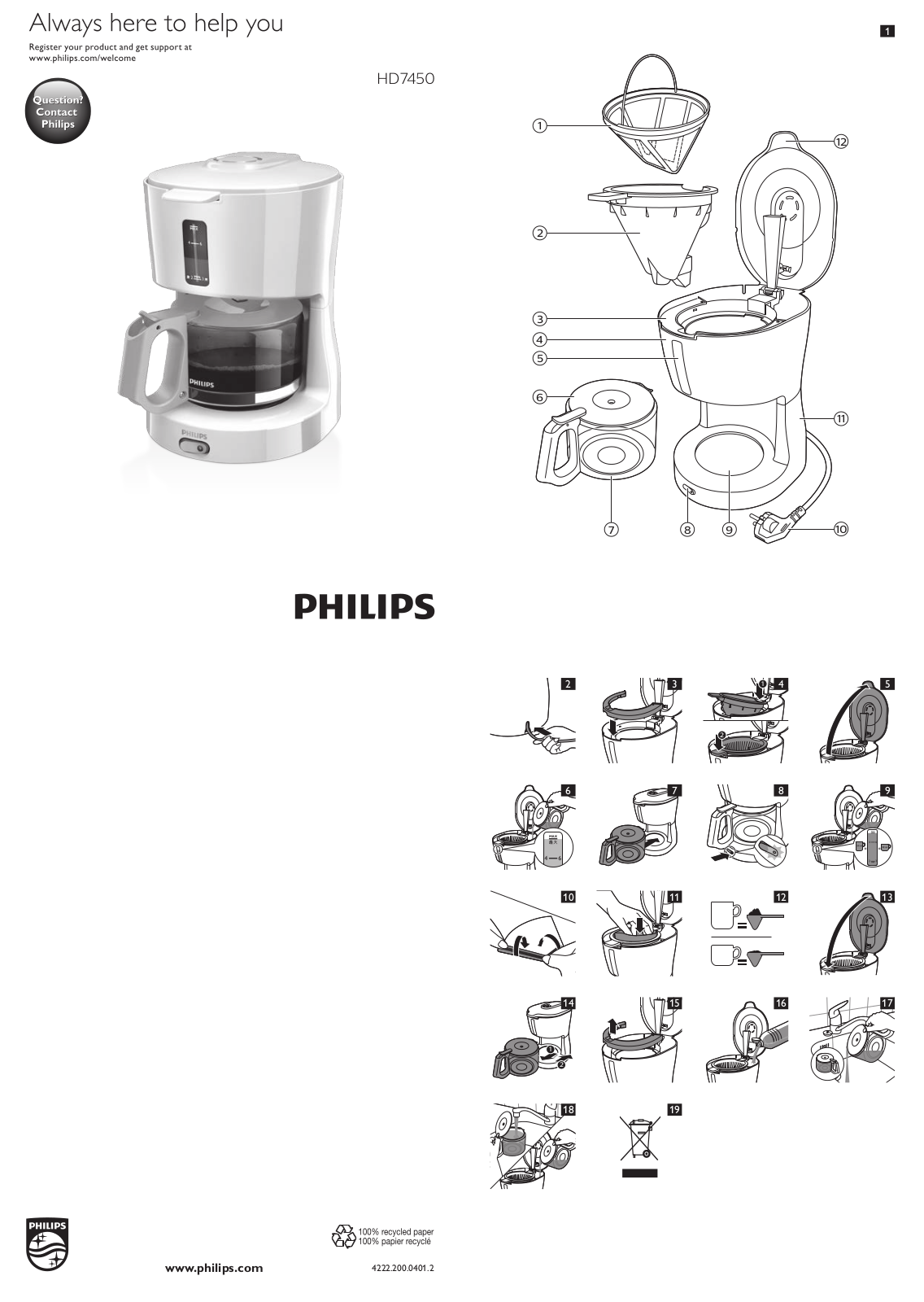 PHILIPS HD7450 User Manual