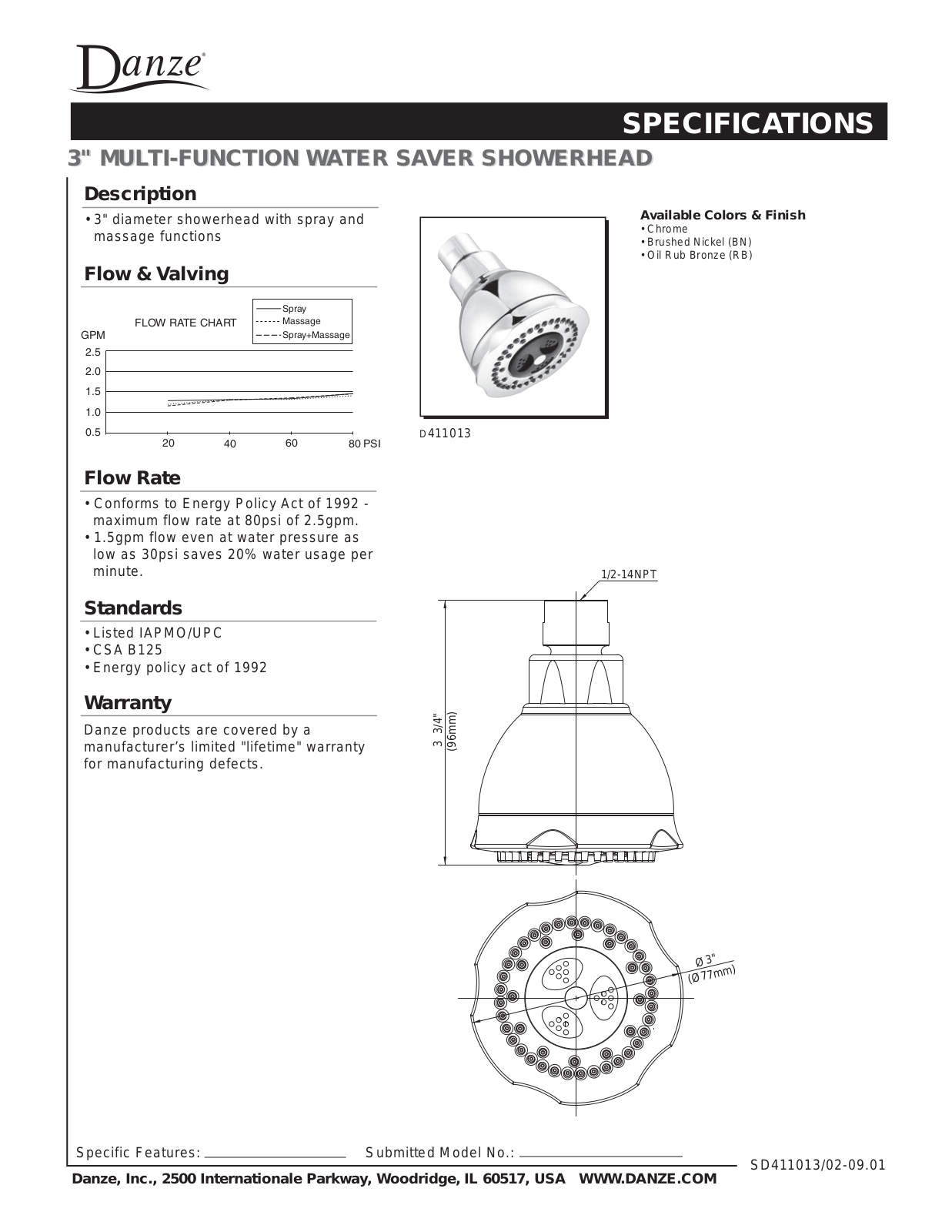 Danze D411013 User Manual - ManualMachine.com