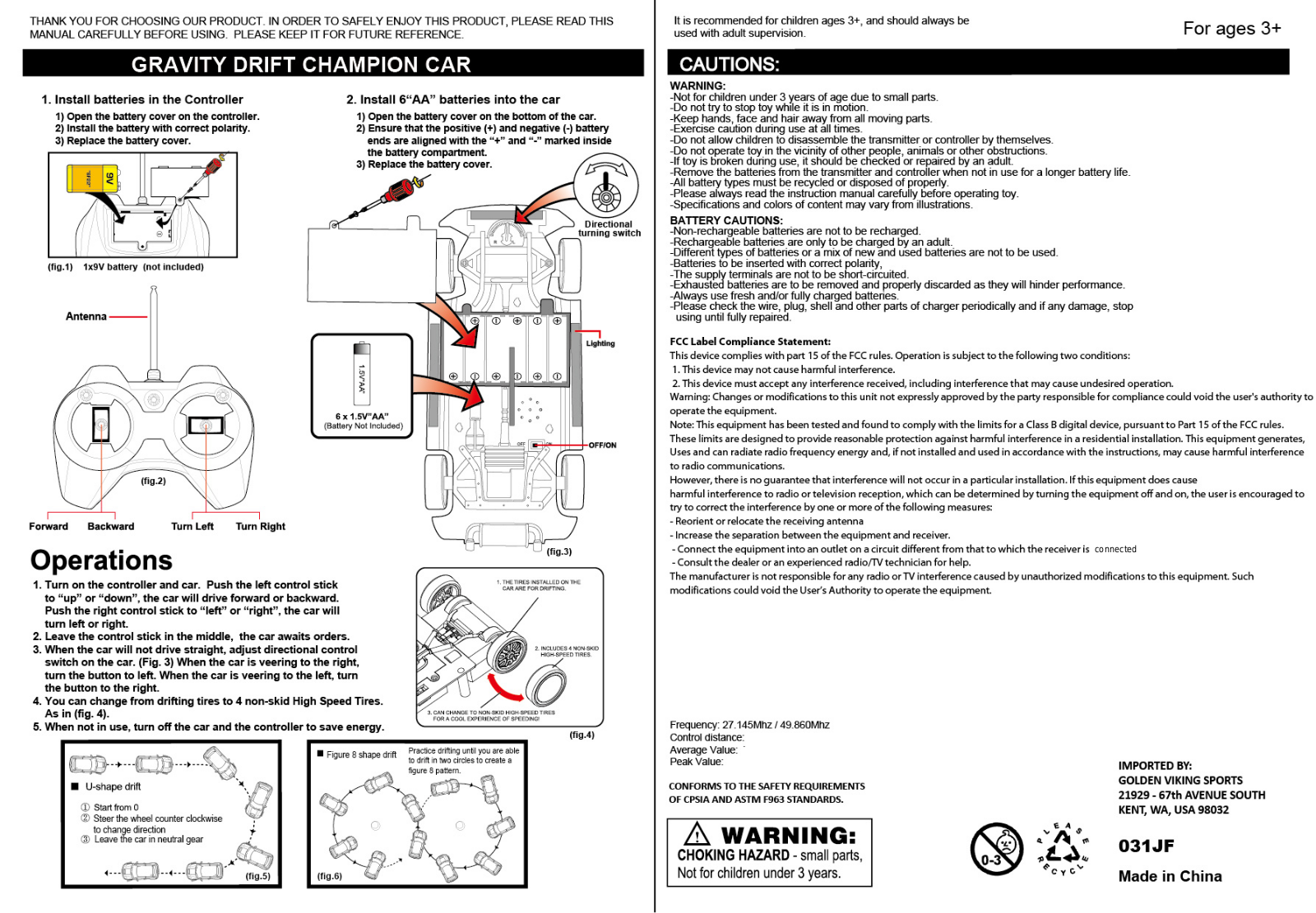 SHANTOU 482015013 011 User Manual