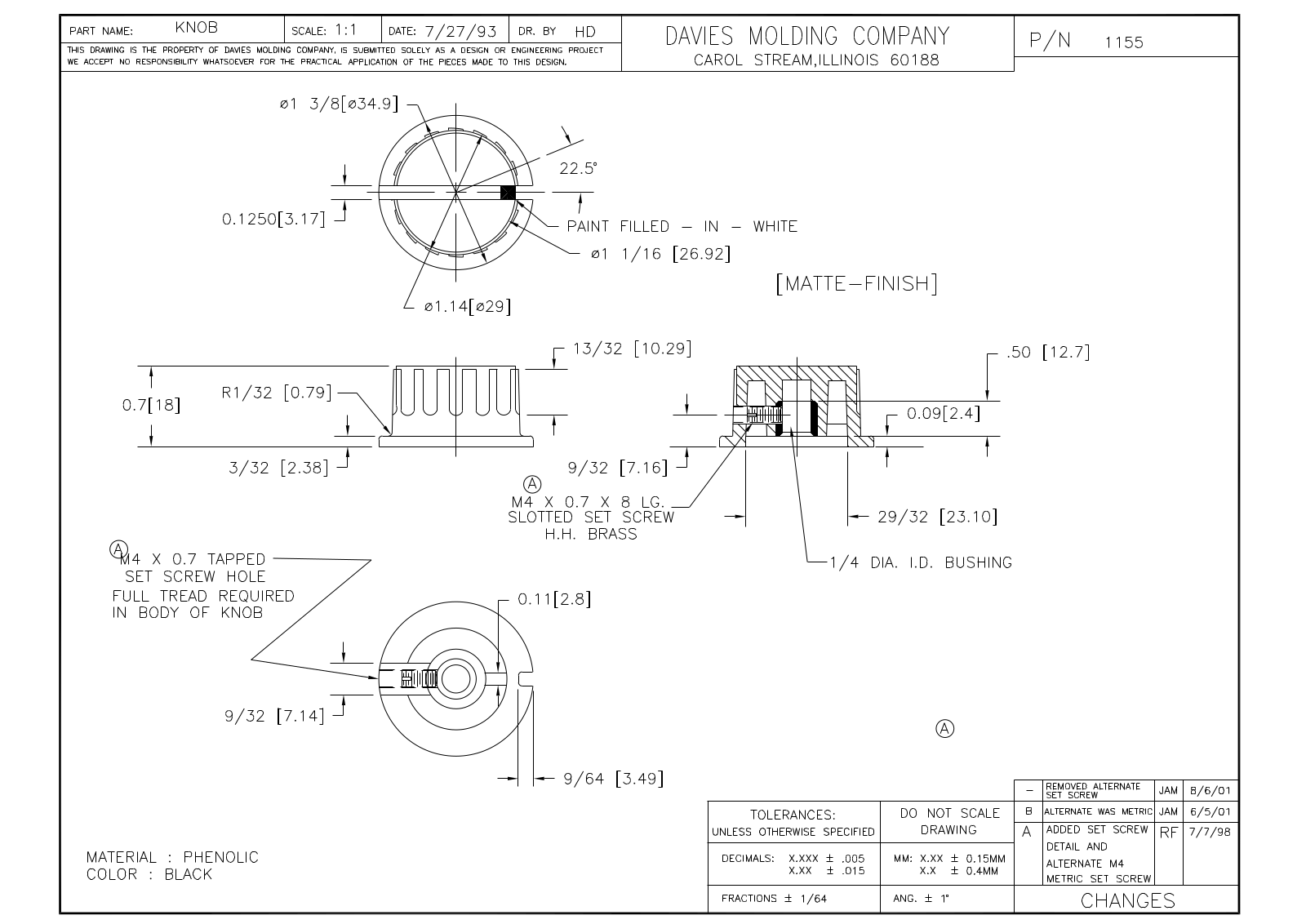 Davies Molding 1155 Reference Drawing